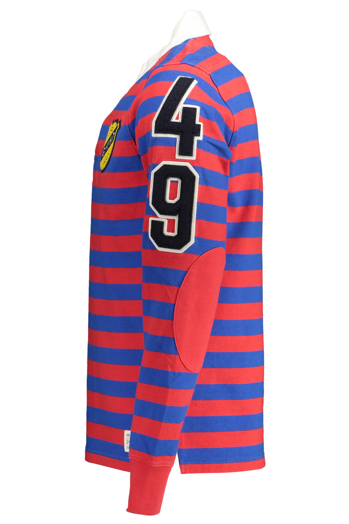 Men's red long sleeve polo shirt