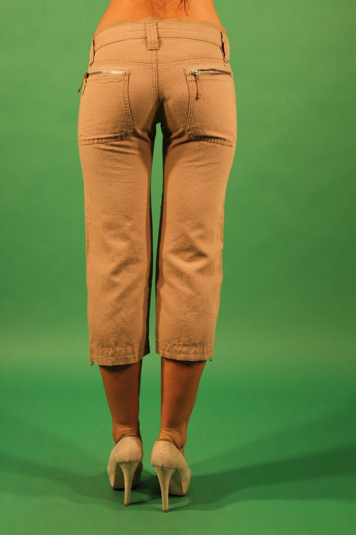 Beige woman pinocchietto pants