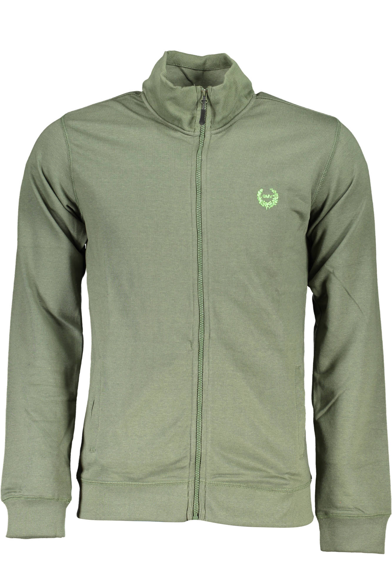 GIAN MARCO VENTURI GIAN MARCO VENTURI MEN'S BLUE ZIP-UP SWEATSHIRT - Verde