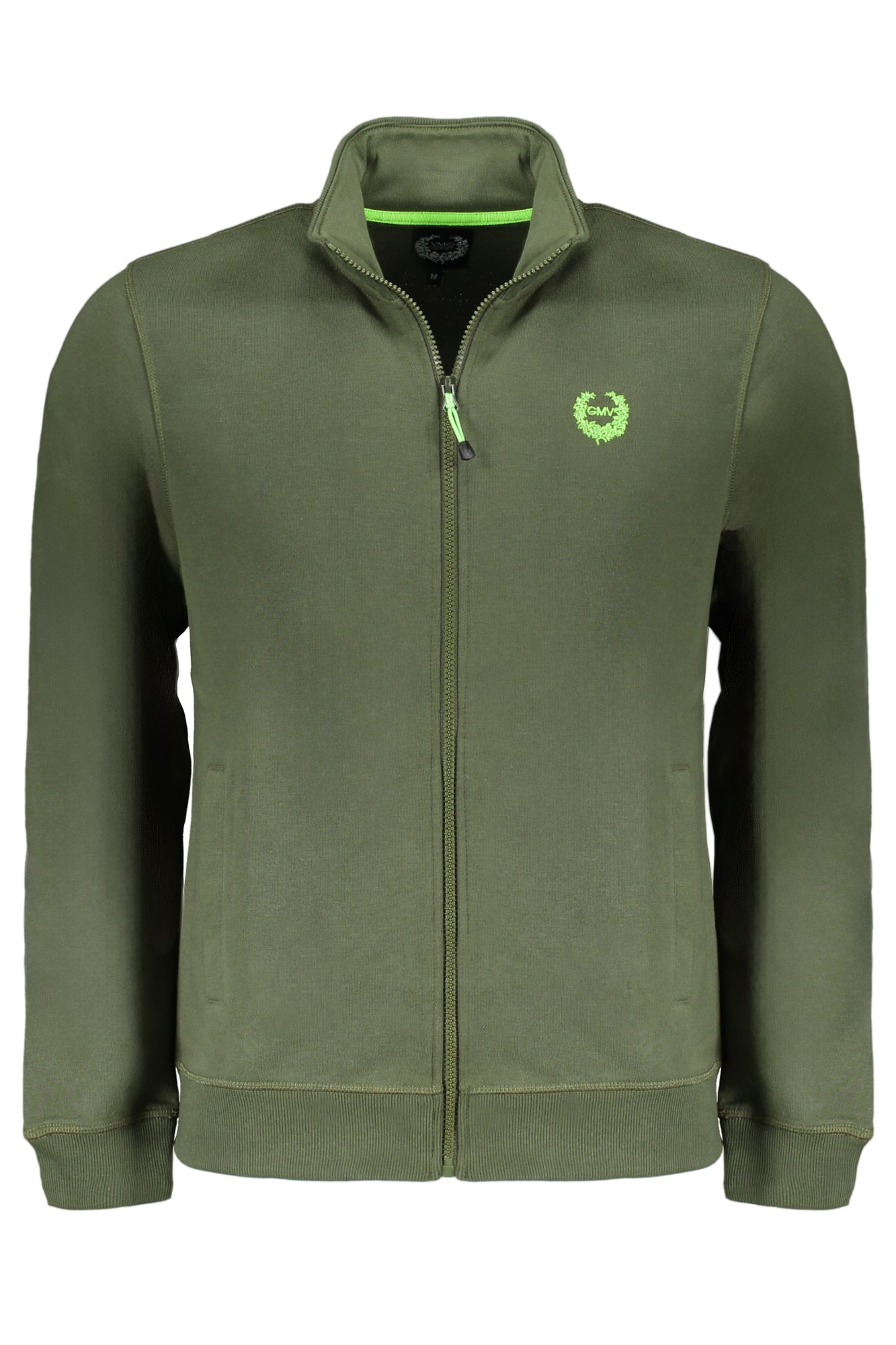 GIAN MARCO VENTURI GIAN MARCO VENTURI MEN'S GREEN ZIP SWEATSHIRT - Verde