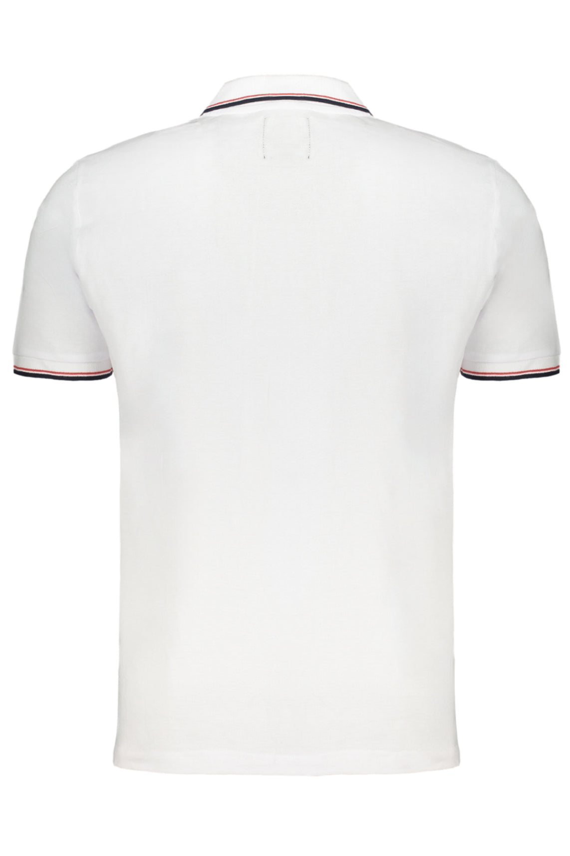 Men's white short sleeved polo shirt