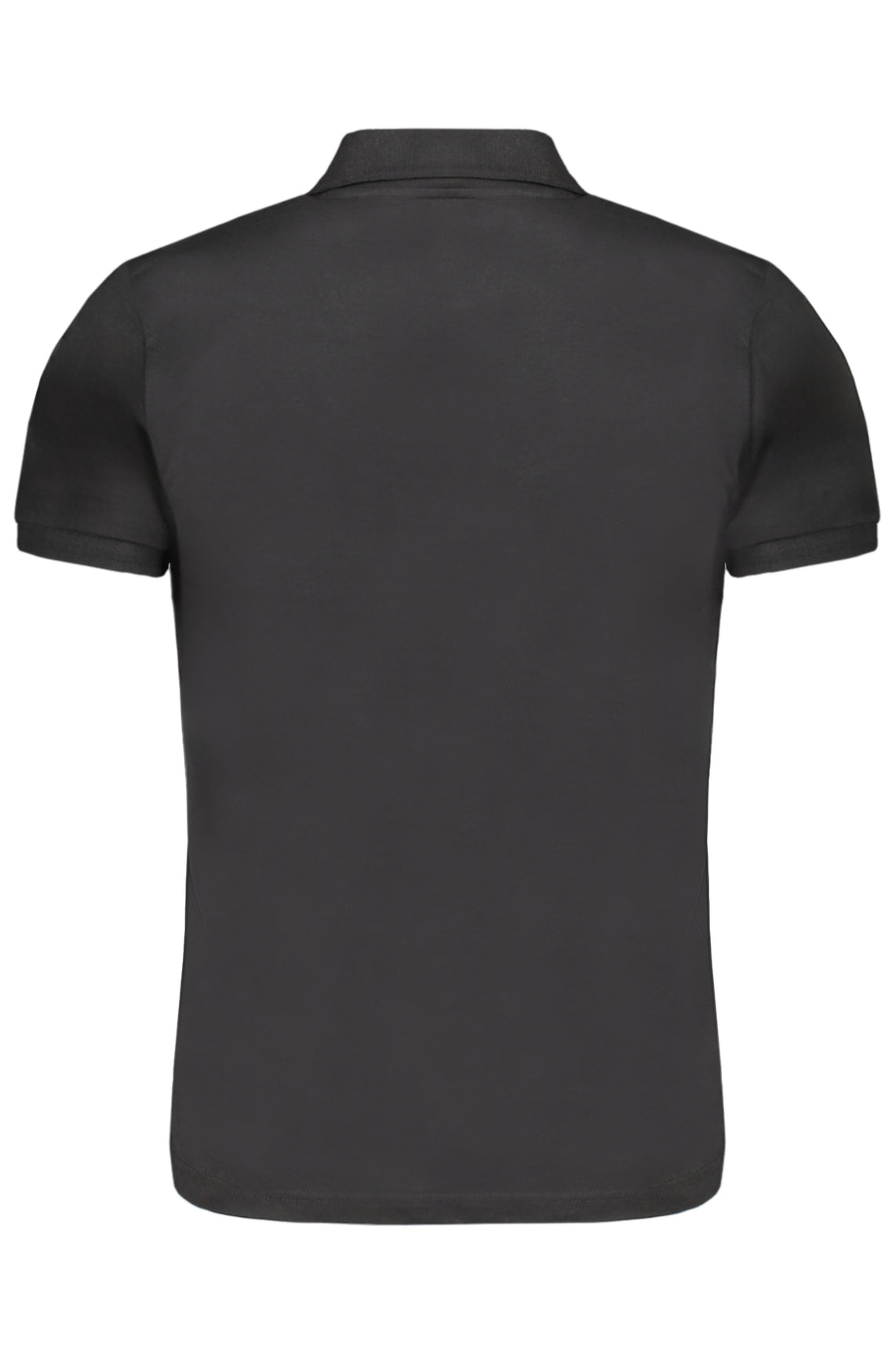 Men's black short sleeved polo shirt