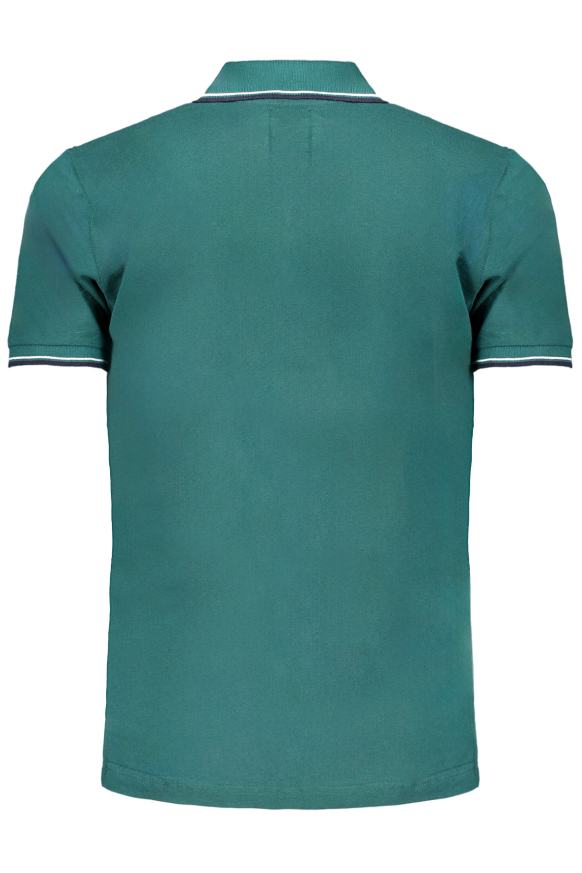 Green men's short sleeved polo shirt