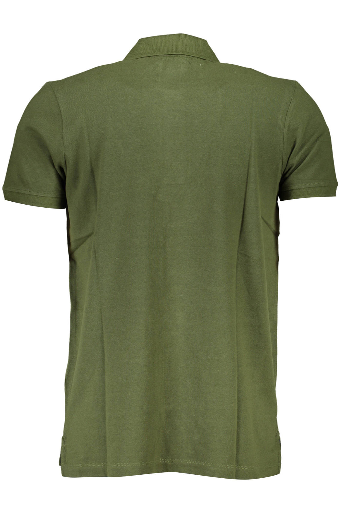 Men's green short sleeved polo shirt