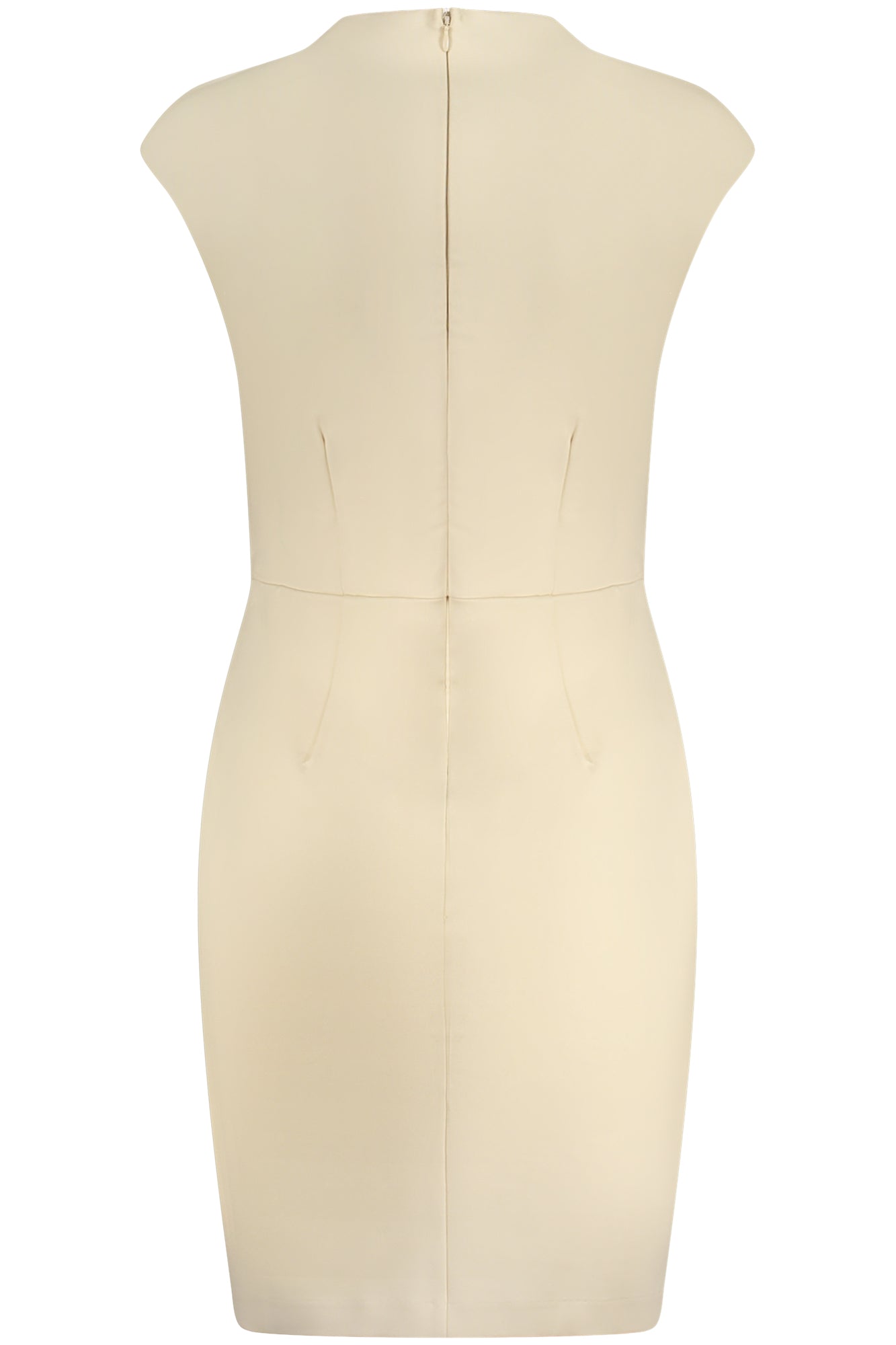 Abito corto donna beige