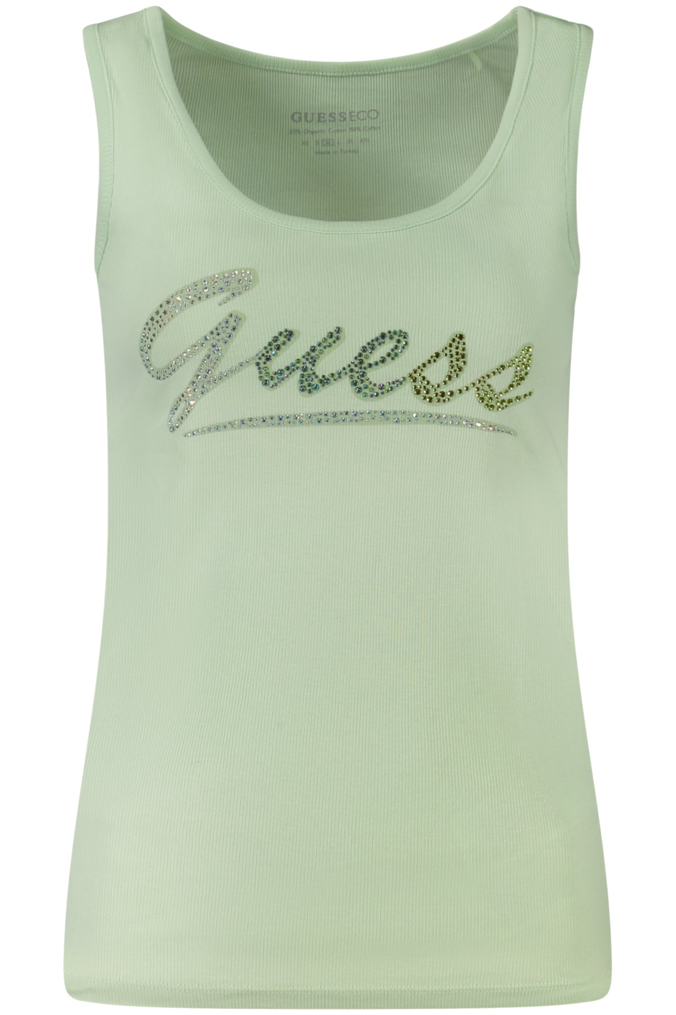 GUESS JEANS Tank Tops Green - W4GP16K1814