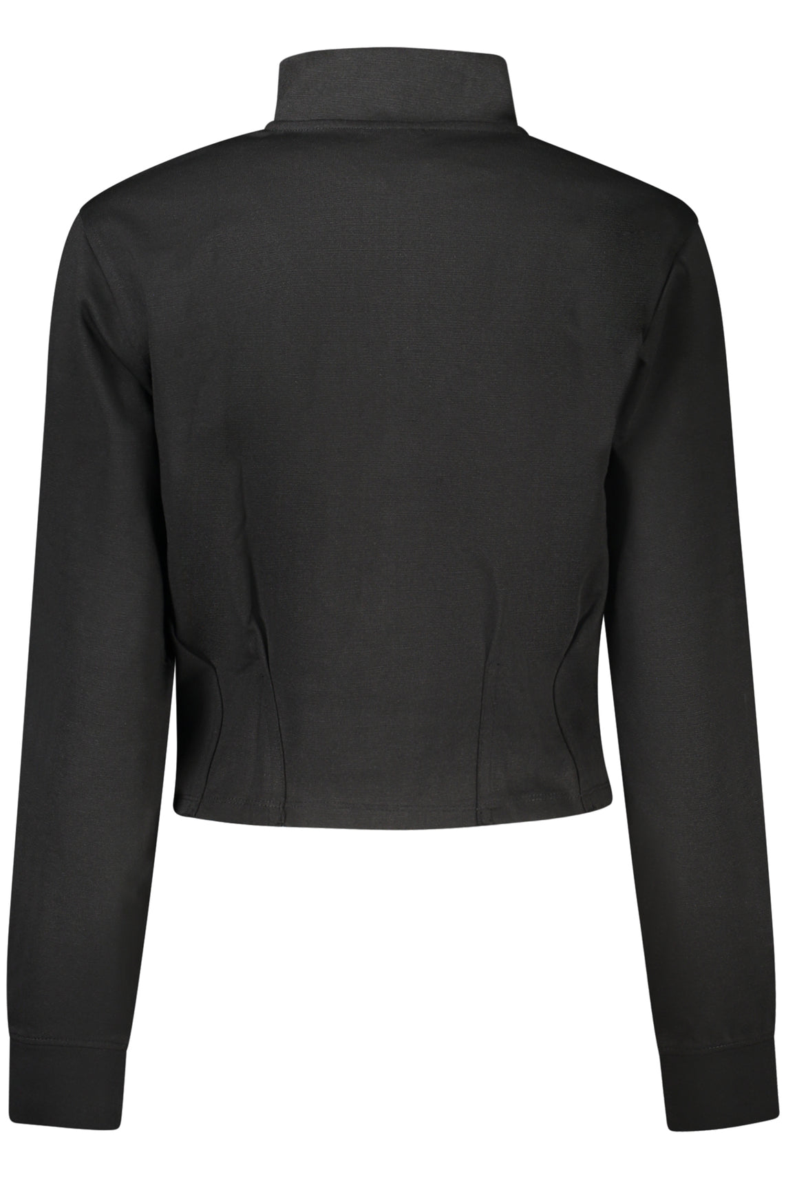 Felpa con zip donna nero