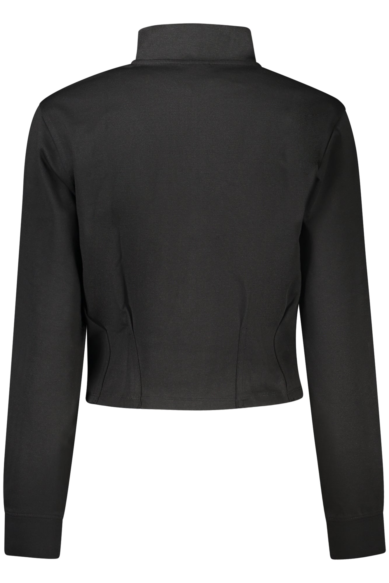 Felpa con zip donna nero