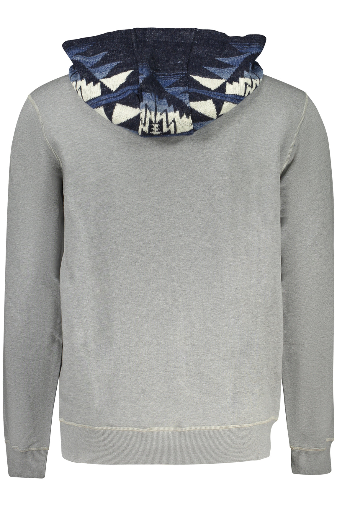 Felpa senza zip uomo grigio