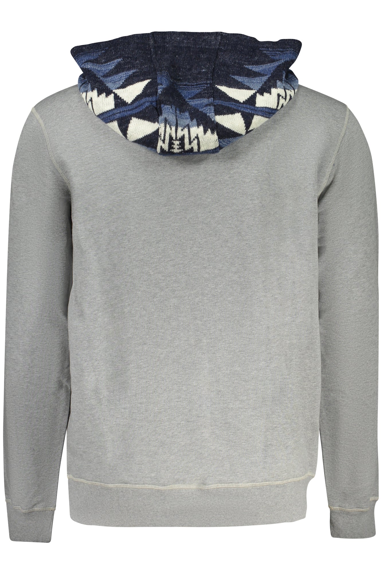 Felpa senza zip uomo grigio