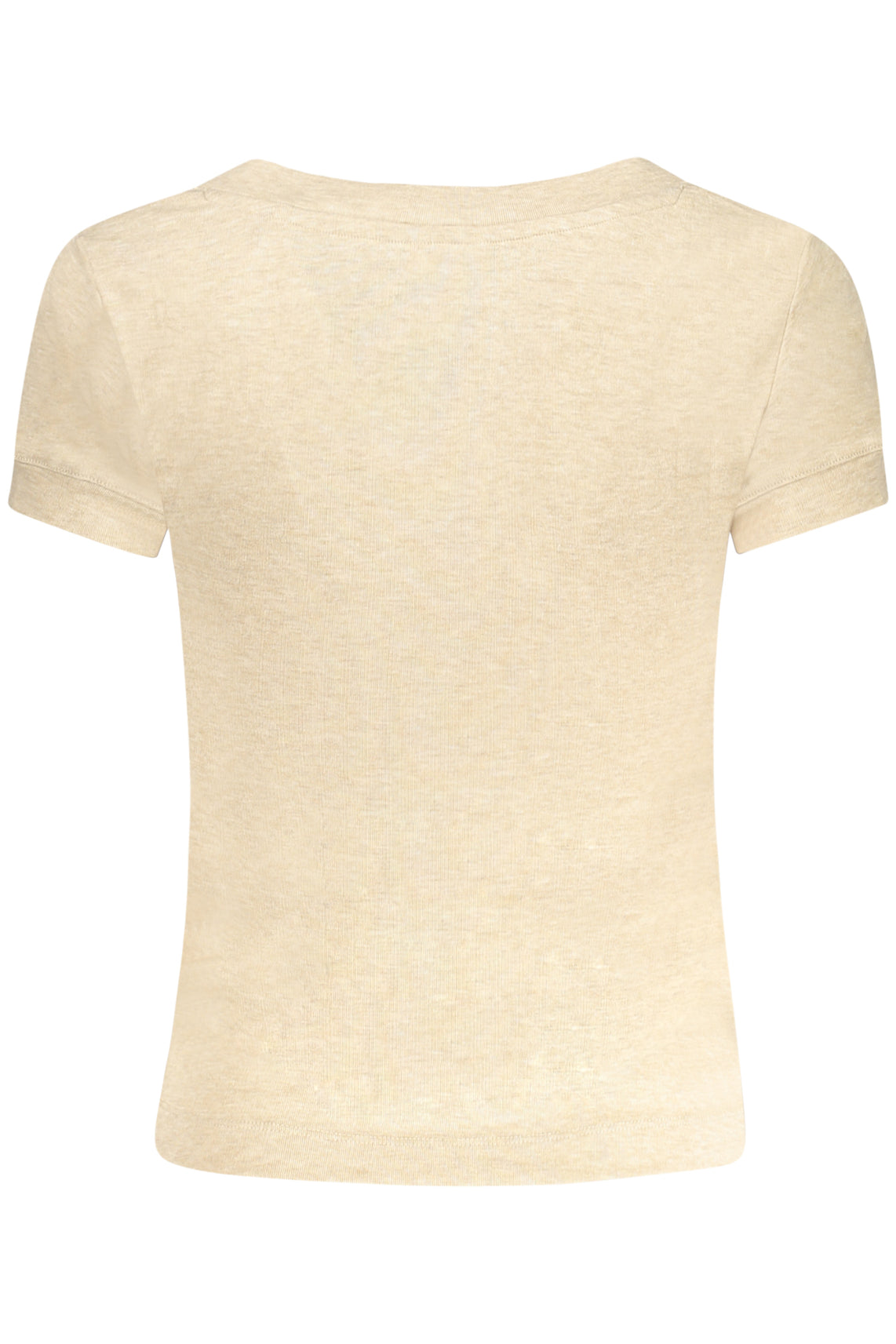 Beige women's short sleeve t-shirt