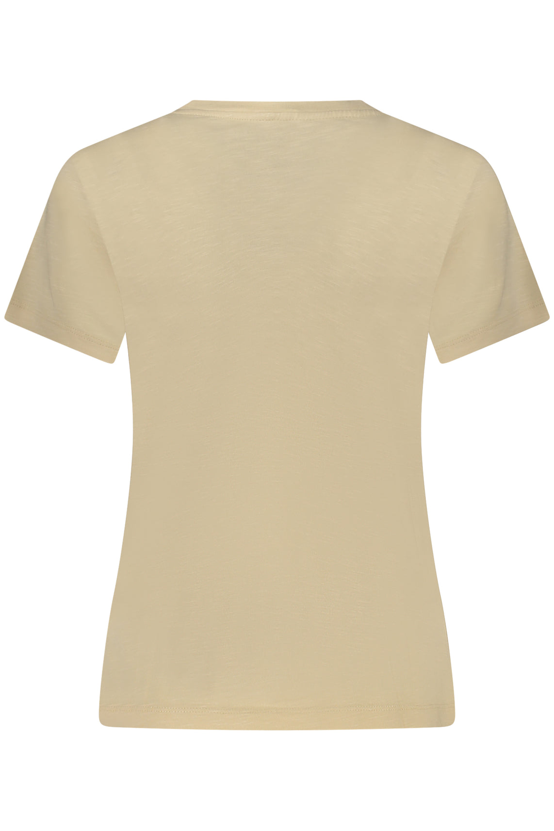 Beige women's short sleeve t-shirt