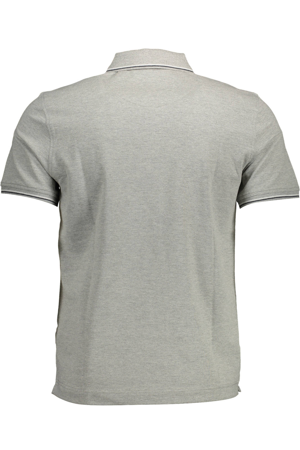 Short sleeve polo shirt man gray