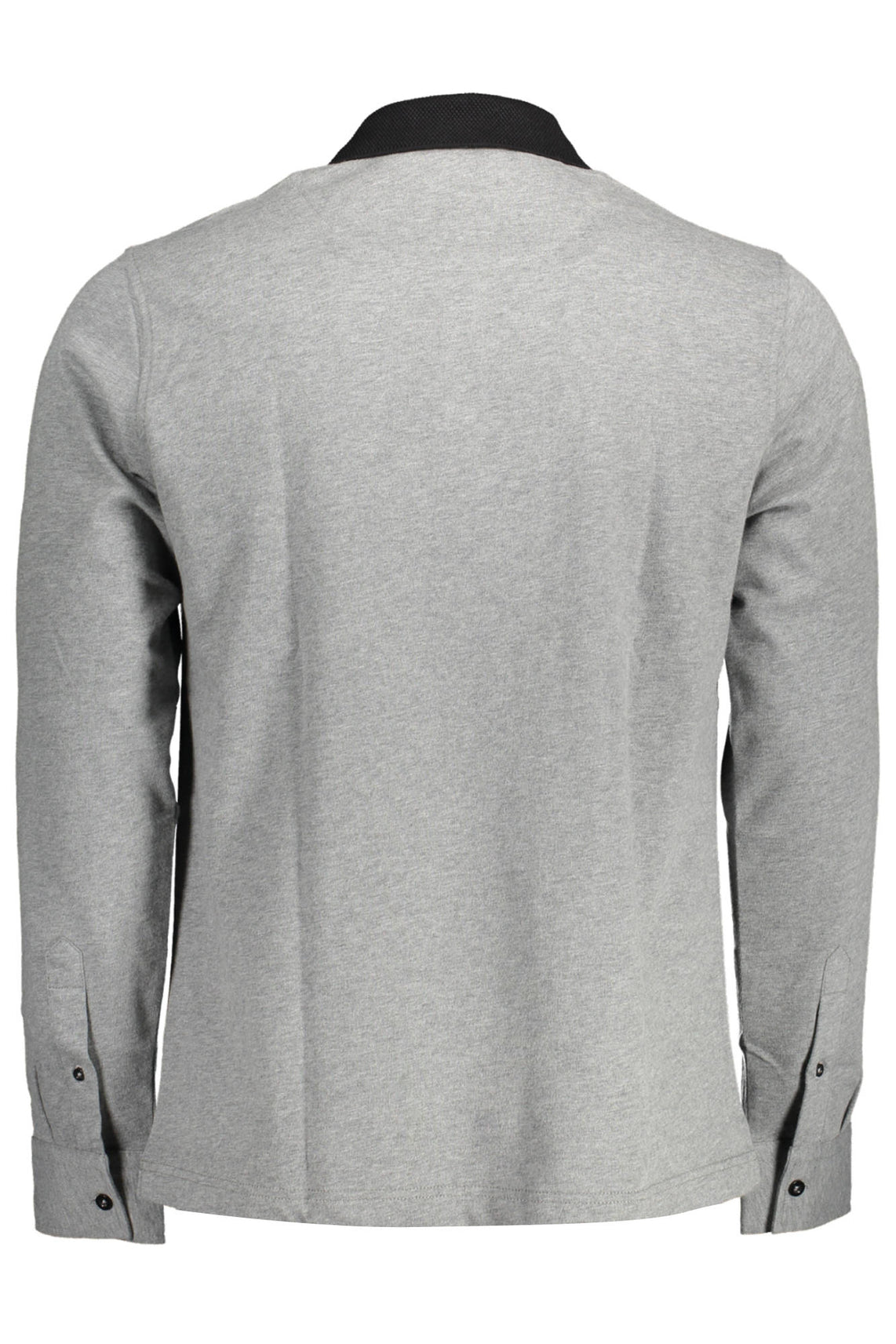 Long sleeve polo shirt man gray