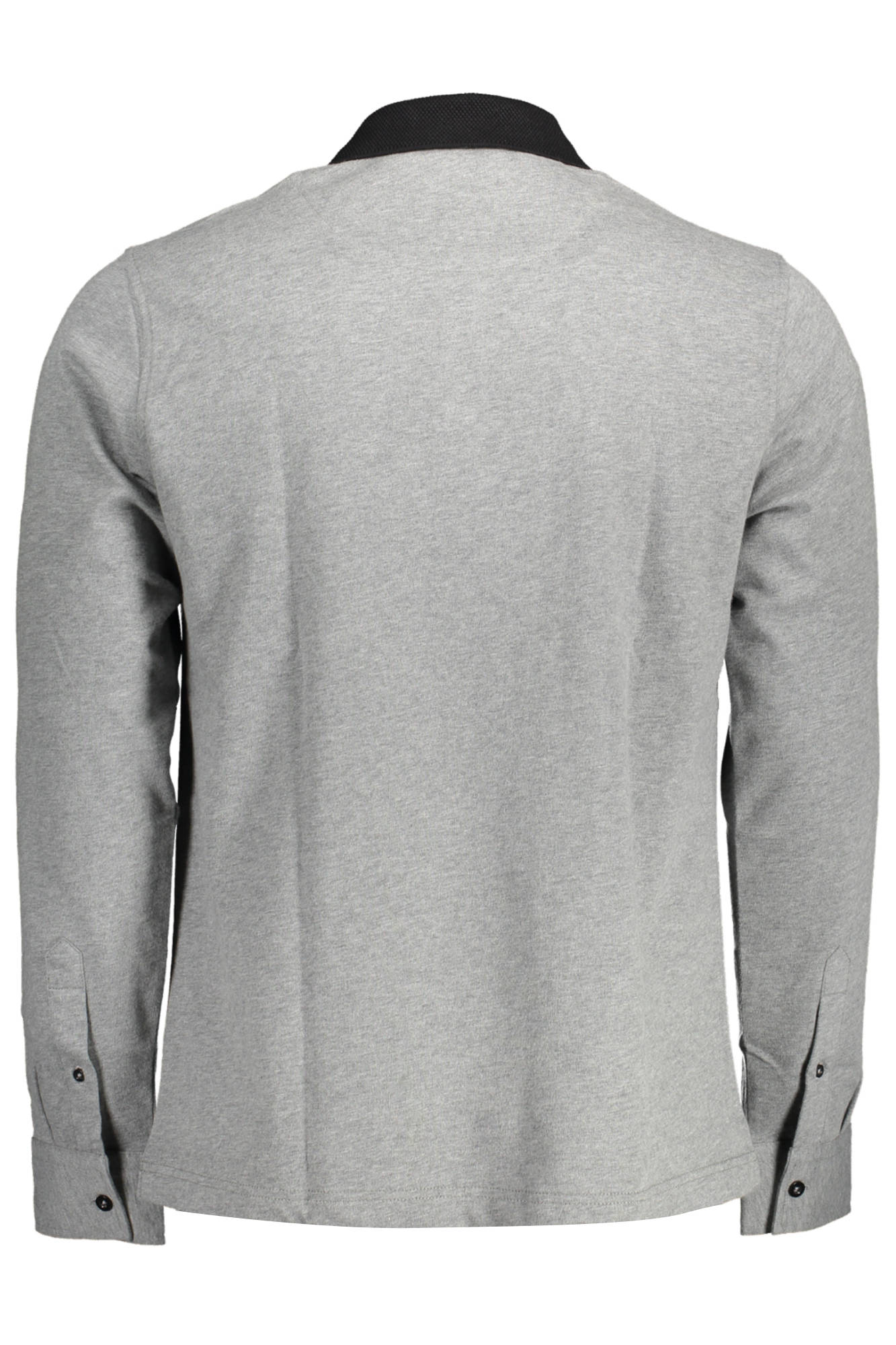 Long sleeve polo shirt man gray