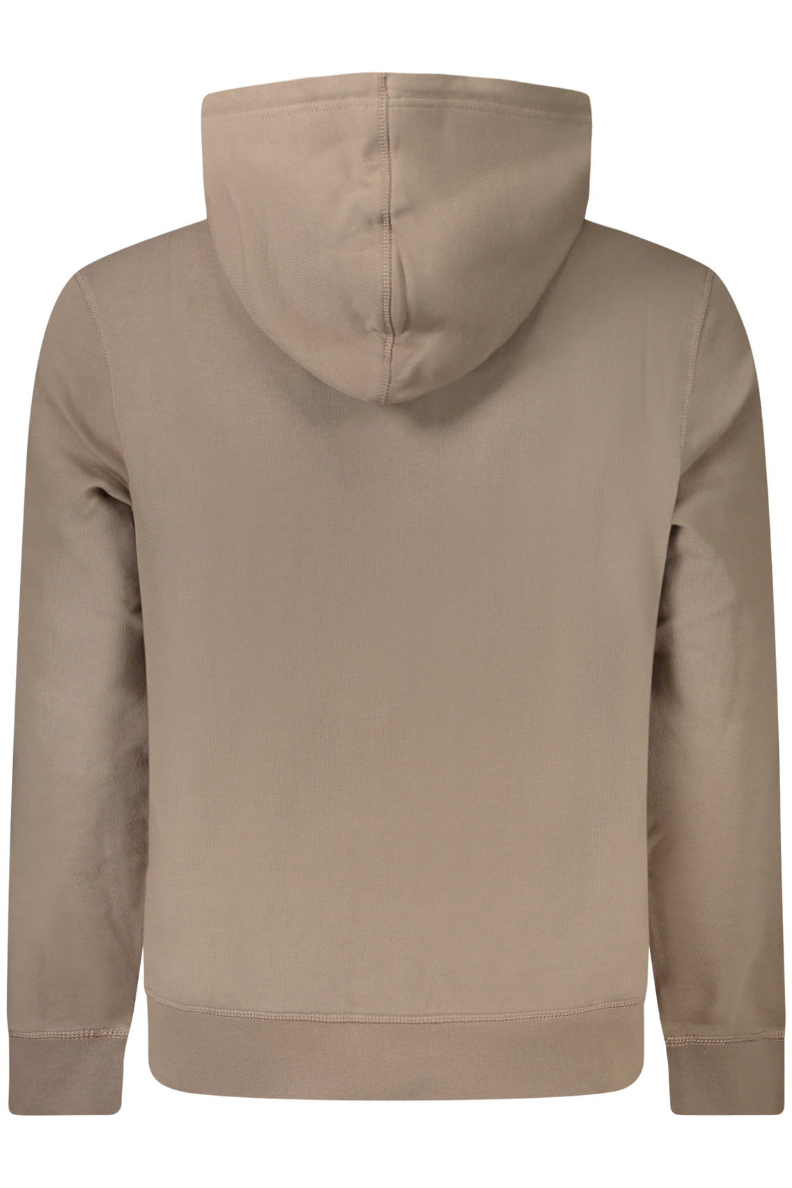 Felpa senza zip uomo marrone