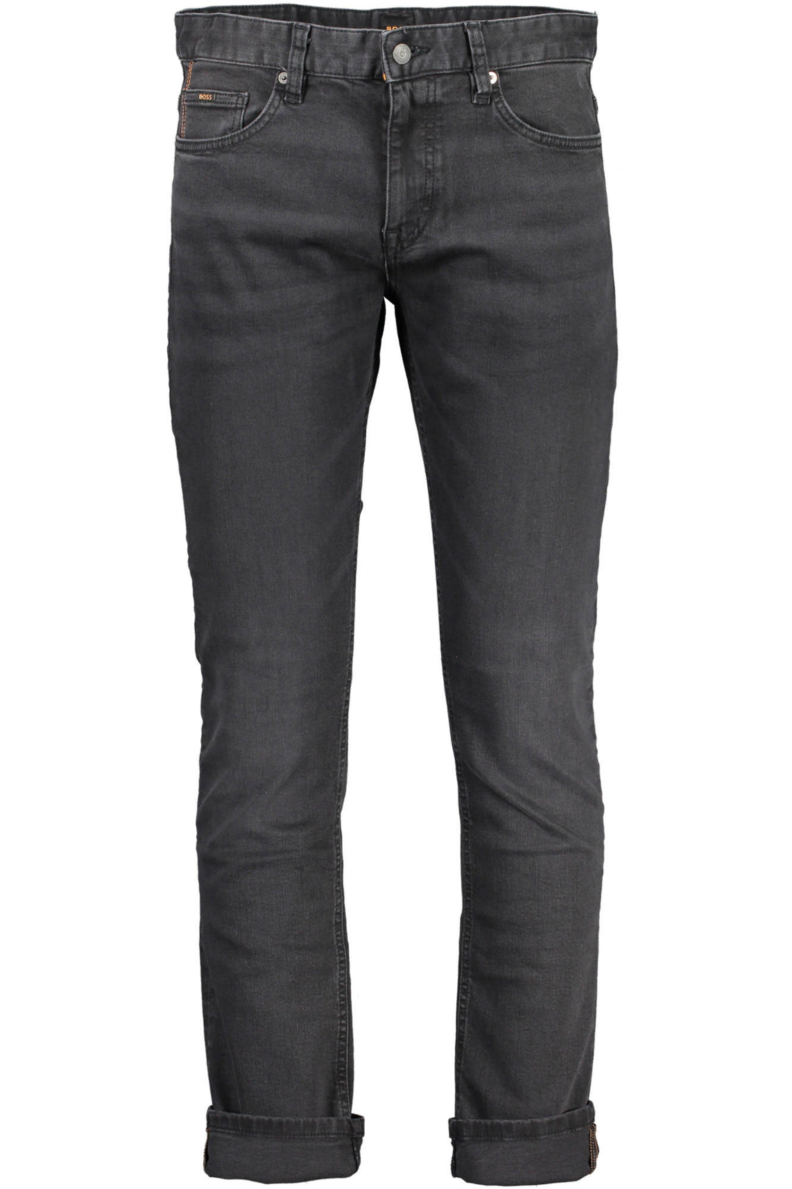Man black denim jeans