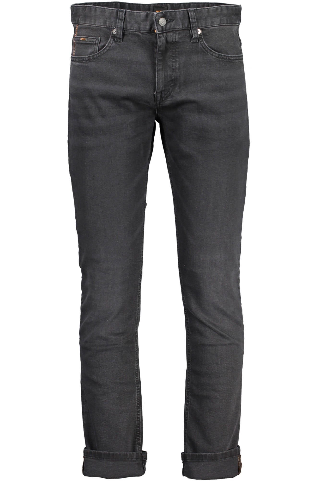 Man black denim jeans