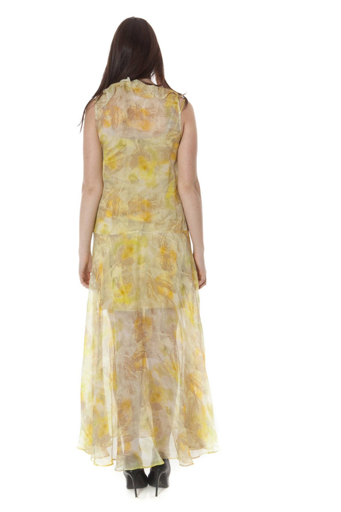 Long yellow woman dress