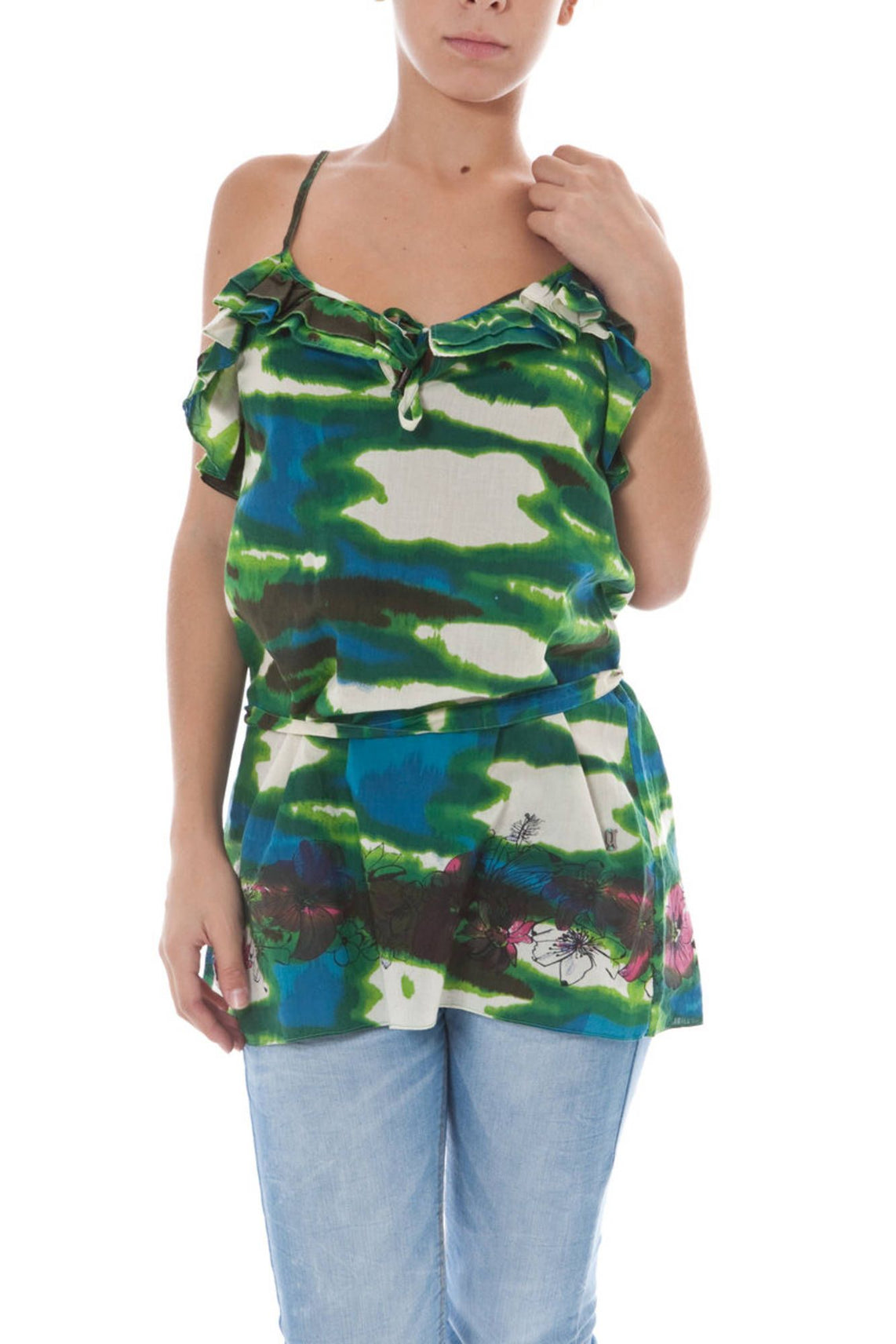JOHN GALLIANO Tank Tops Verde - 34-XR7638-82077