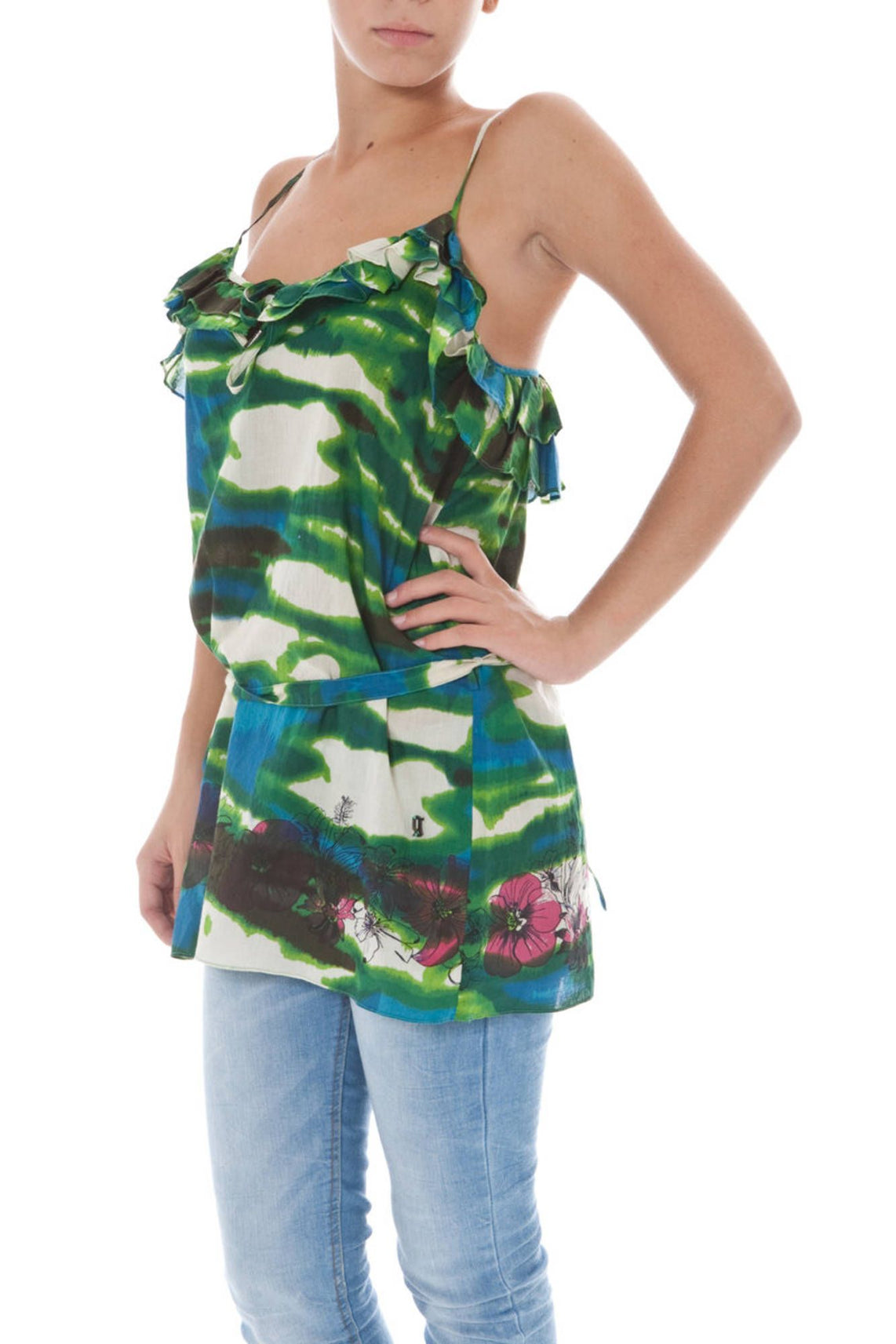 JOHN GALLIANO Tank Tops Verde - 34-XR7638-82077
