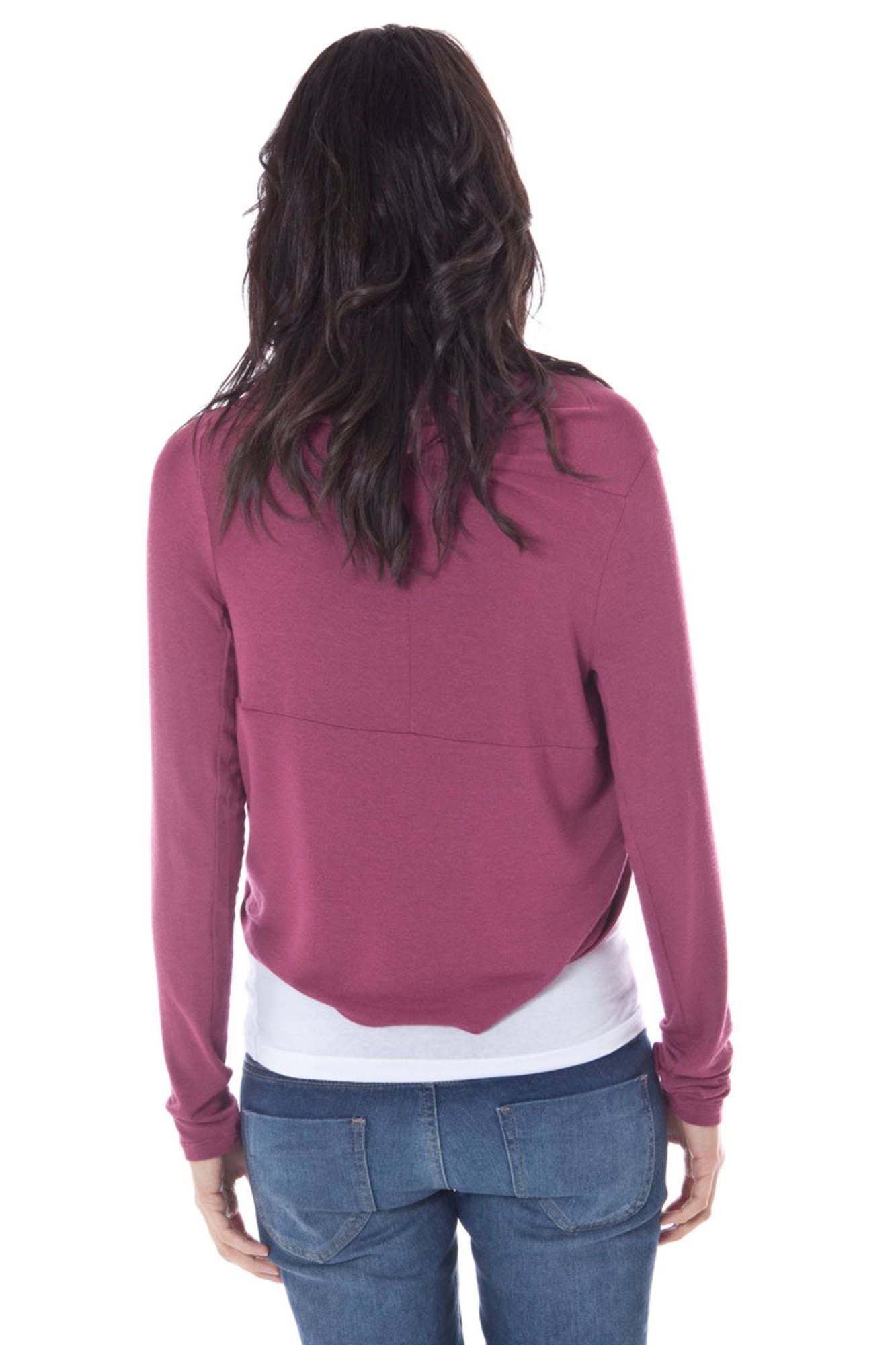 Long sleeve shrugs purple woman