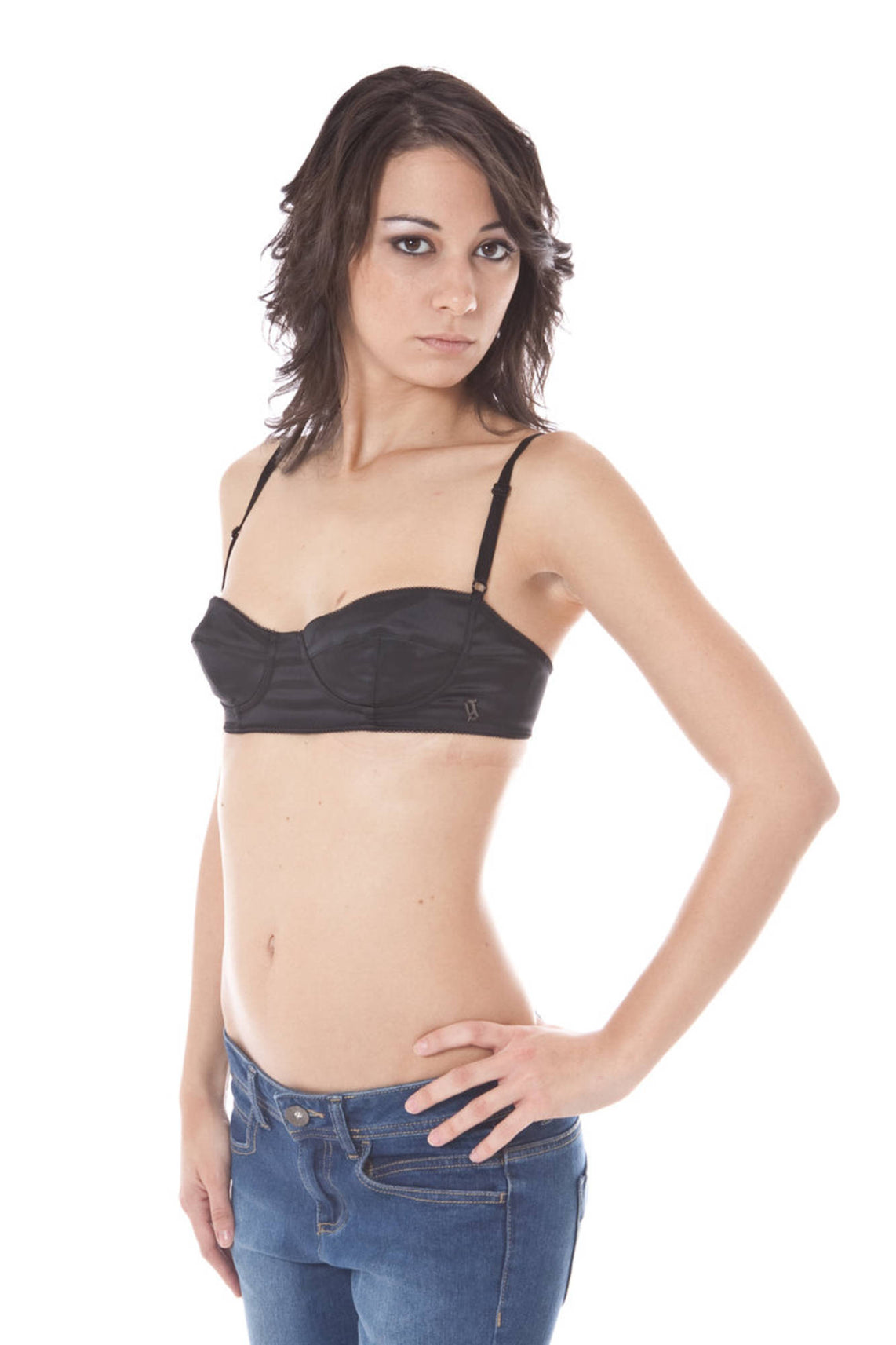 Balcony bra woman black