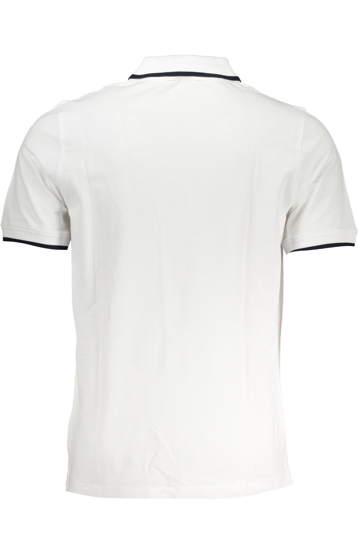 Men's white short sleeved polo shirt