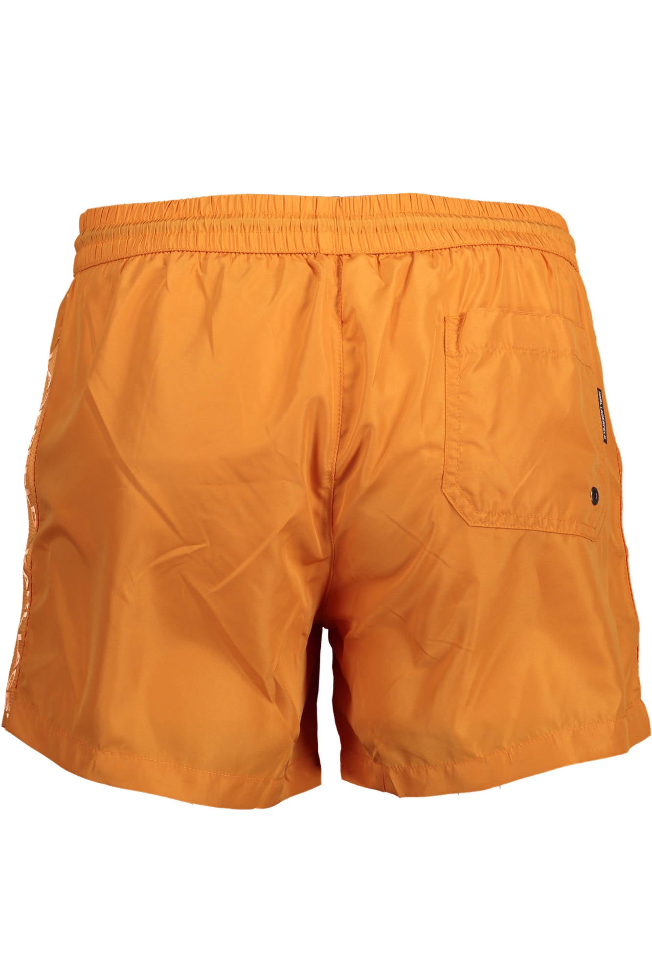 Swimsuit parts under man orange