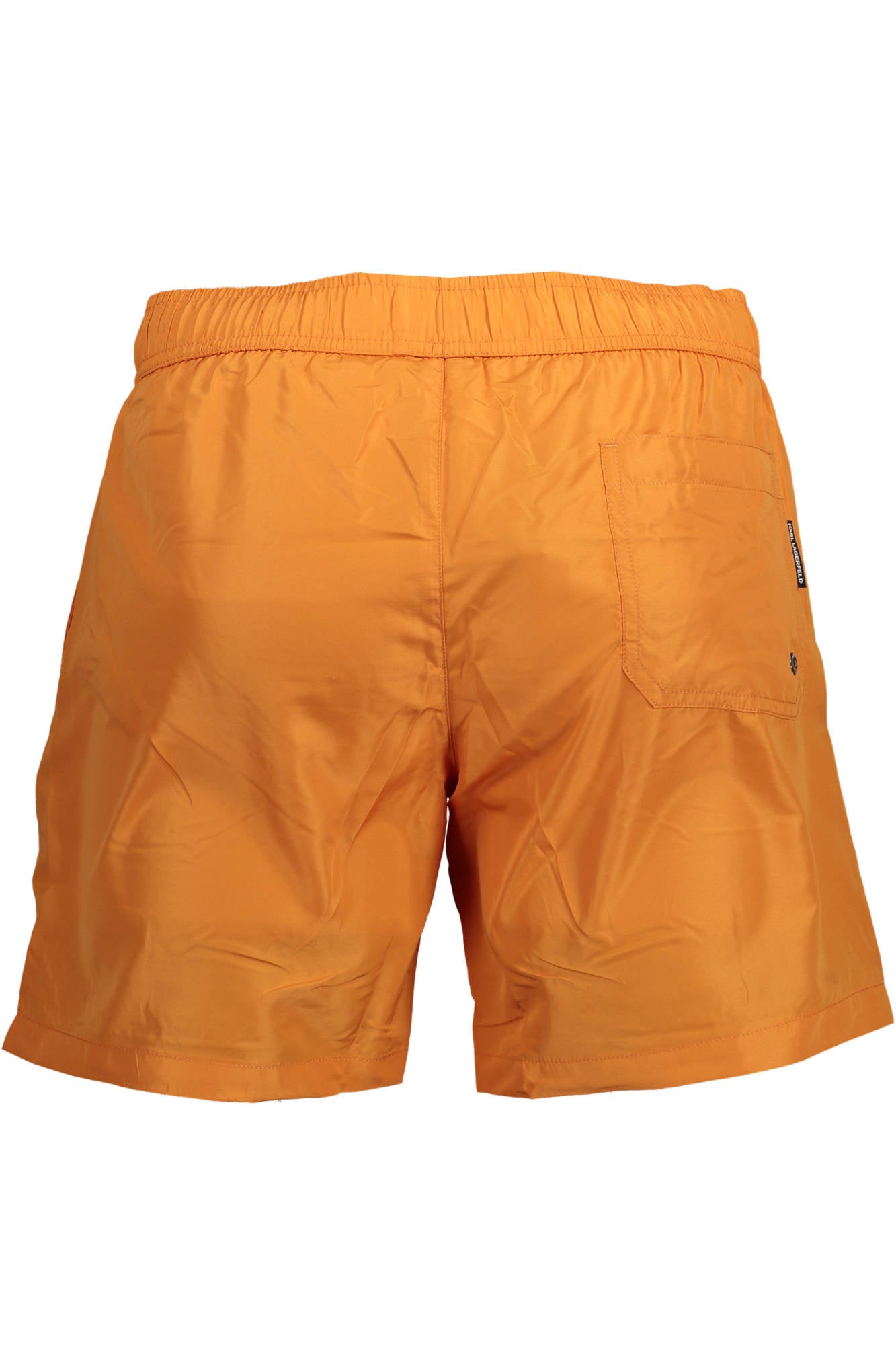 Swimsuit parts under man orange