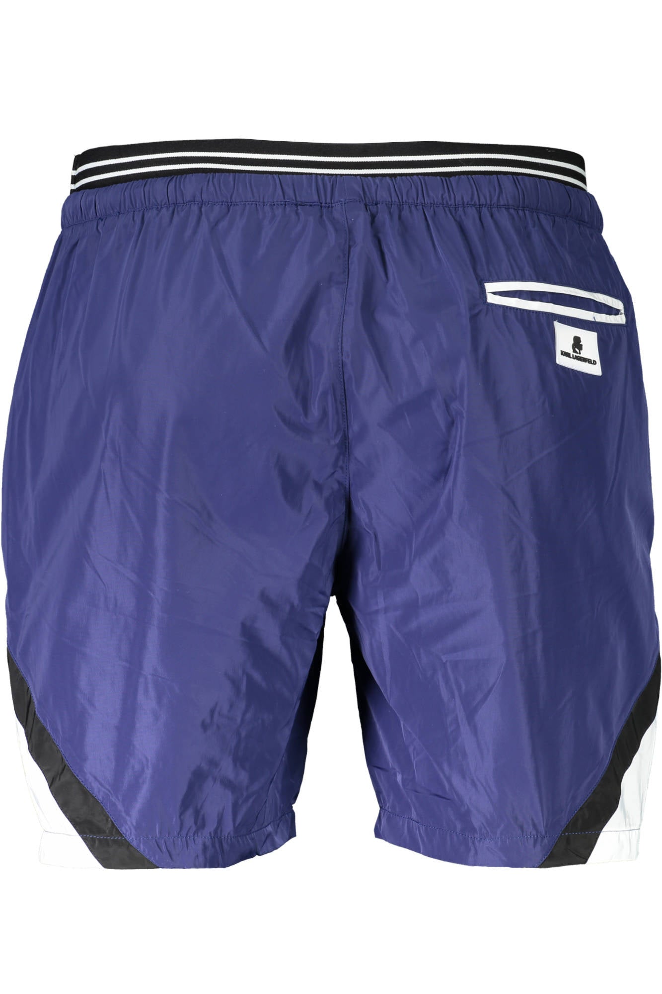 Swimsuit parts under man blue