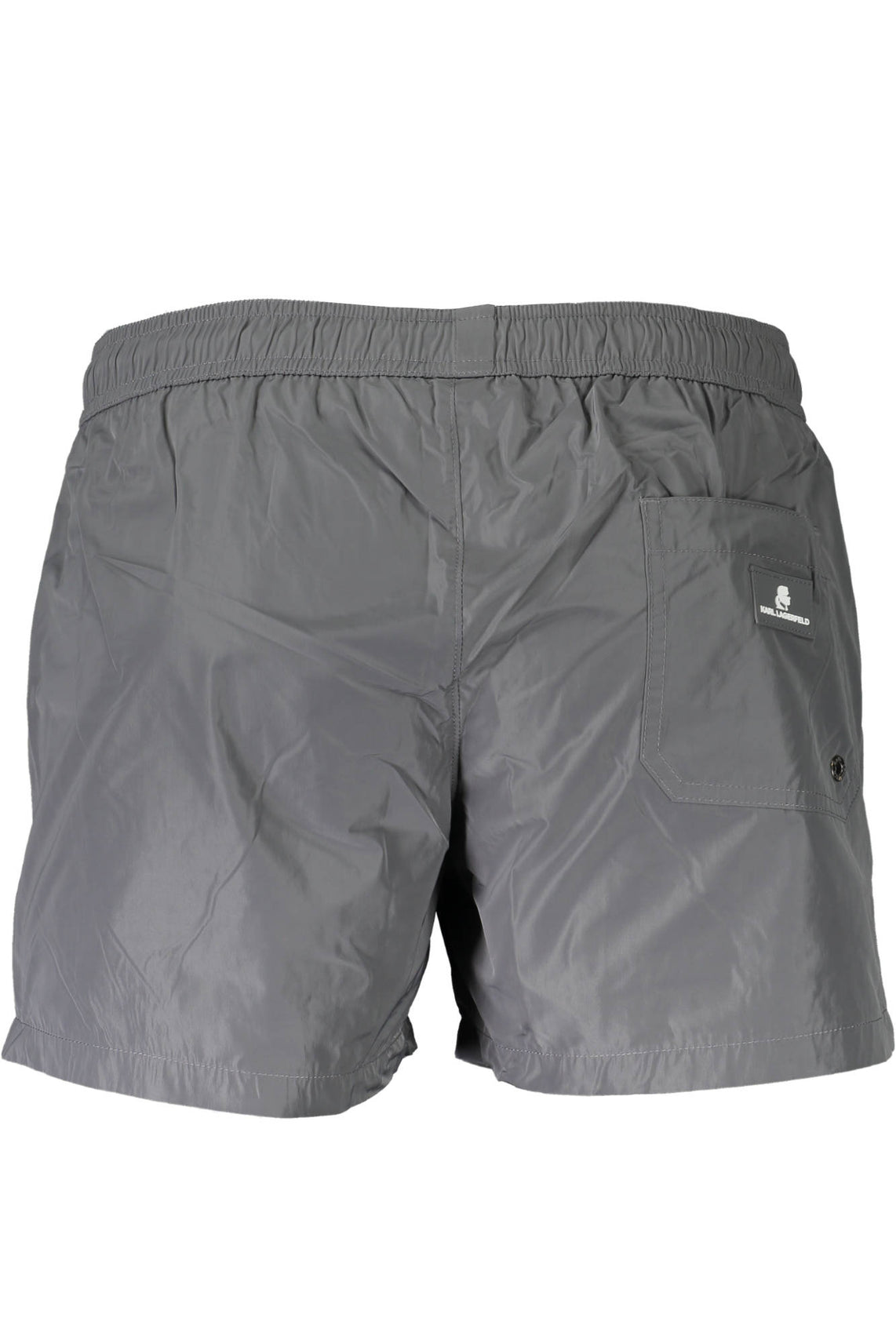 Swimsuit part under gray man