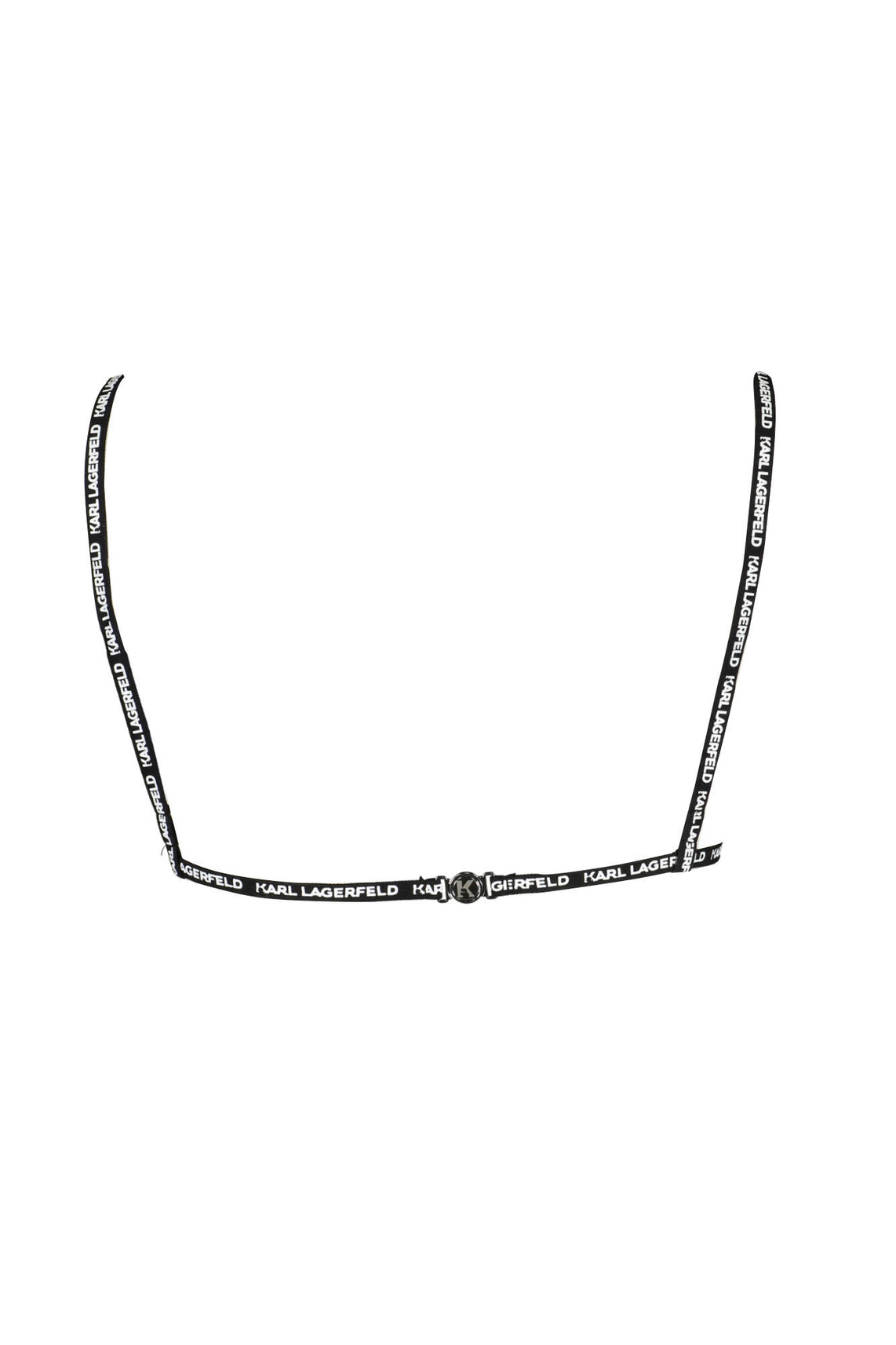 Swimsuit parts above woman black