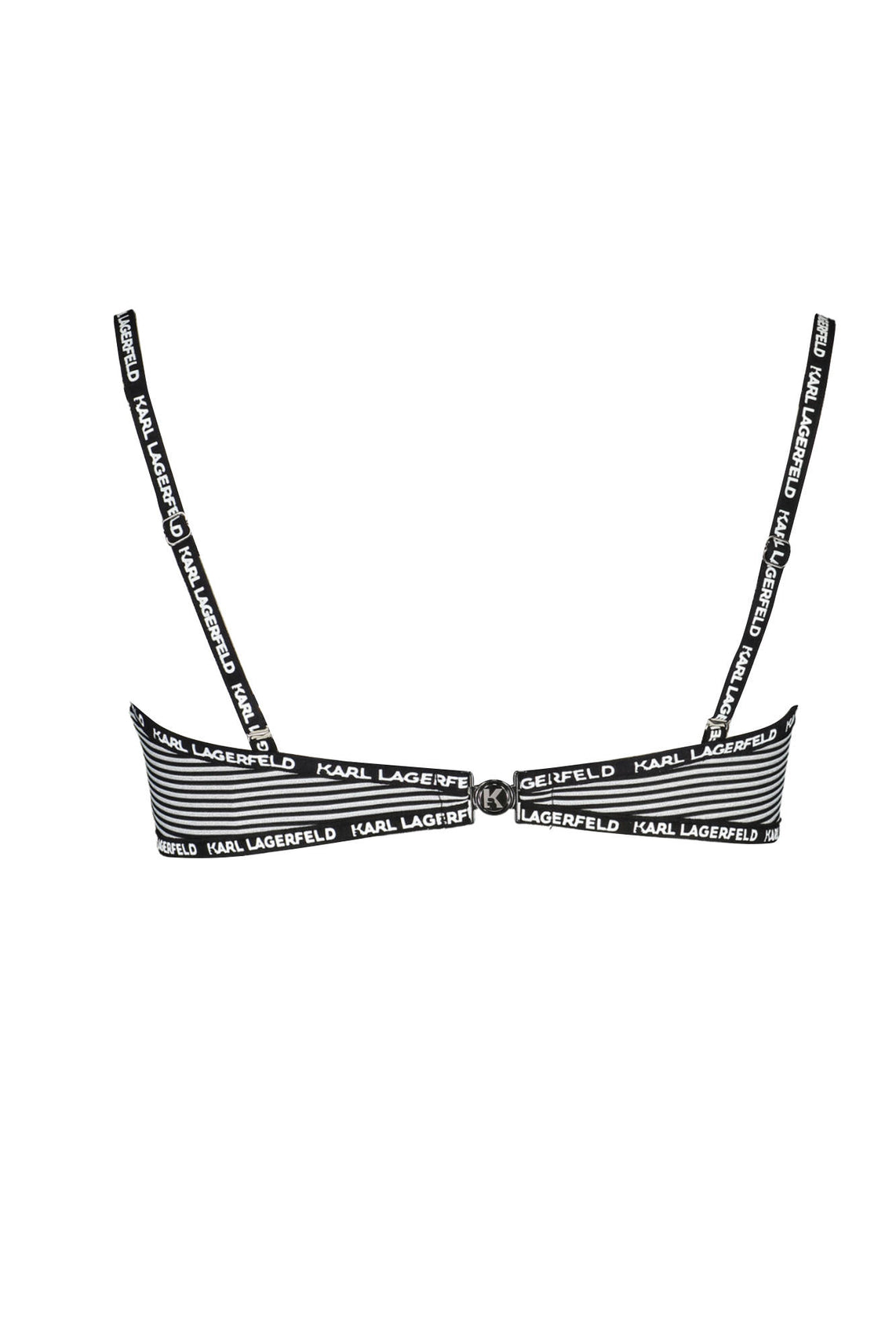 Swimsuit parts above woman black