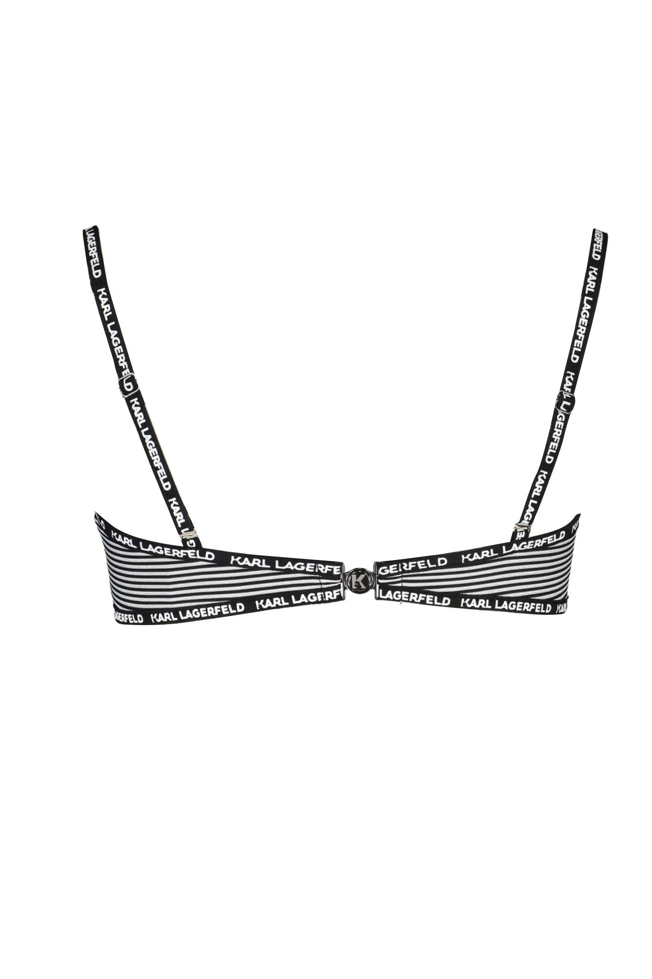 Swimsuit parts above woman black