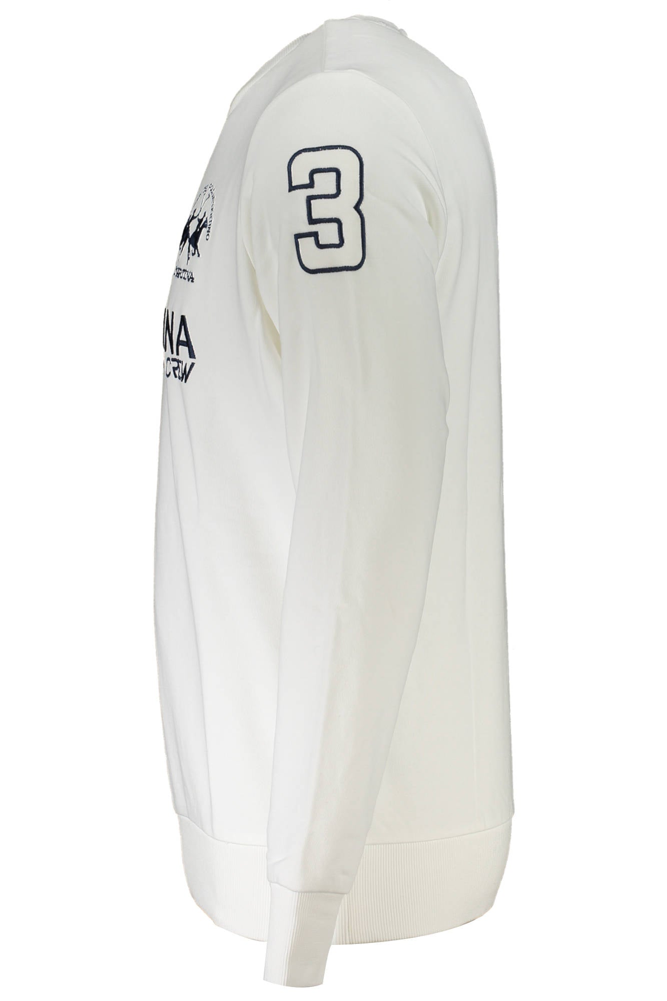 White men's sweatshirt without zip