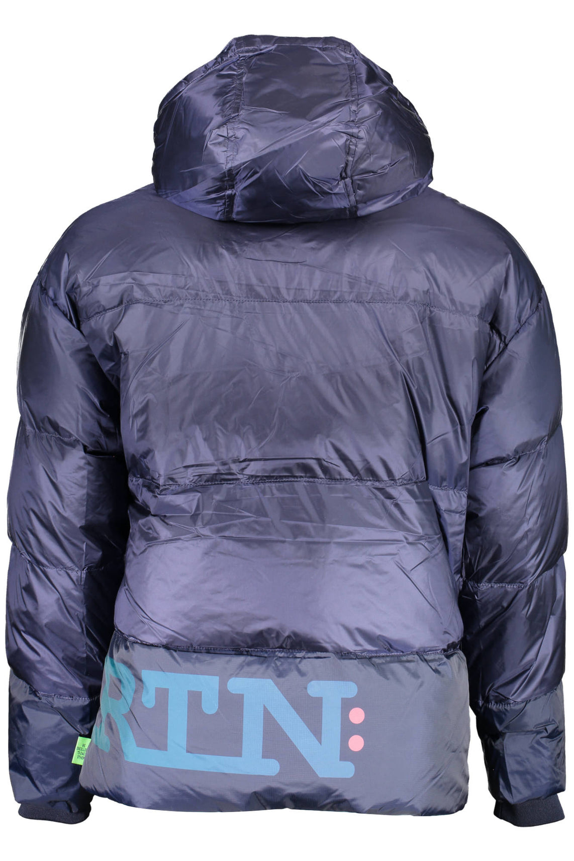 Blue men's down jacket