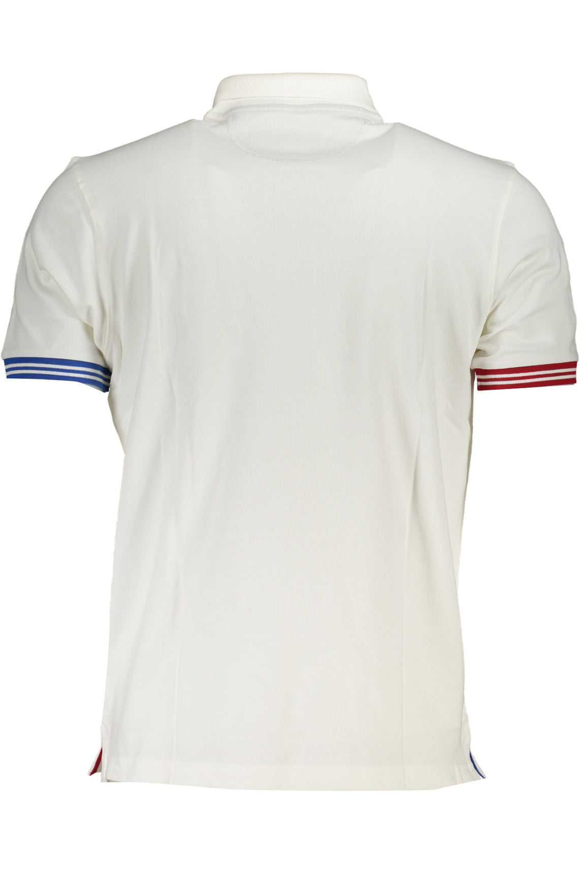 Men's white short sleeve polo shirt