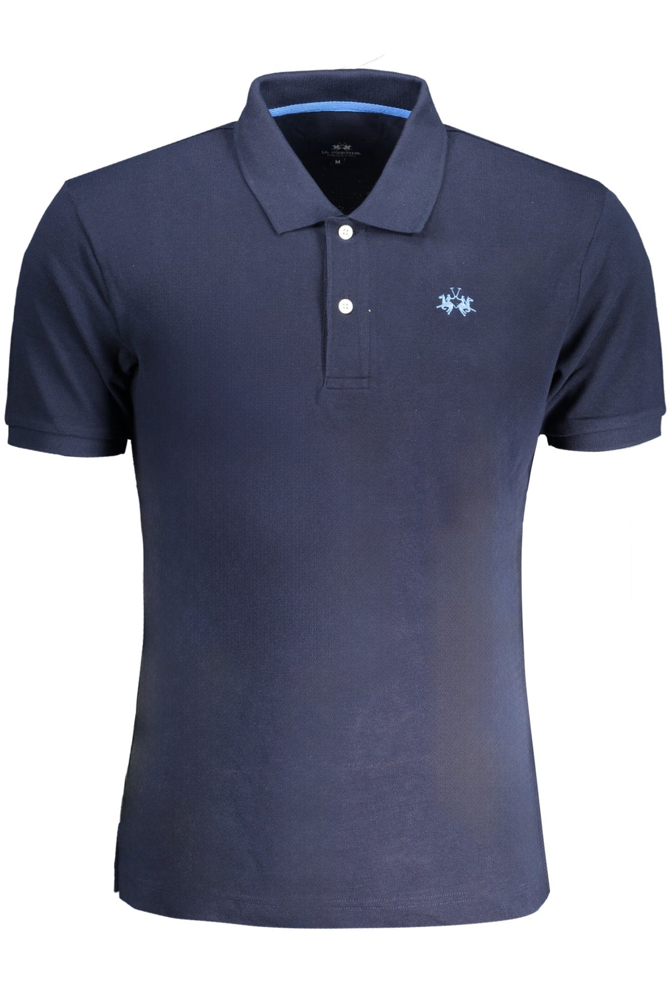 LA MARTINA LA MARTINA MEN'S WHITE SHORT SLEEVED POLO SHIRT - Blu