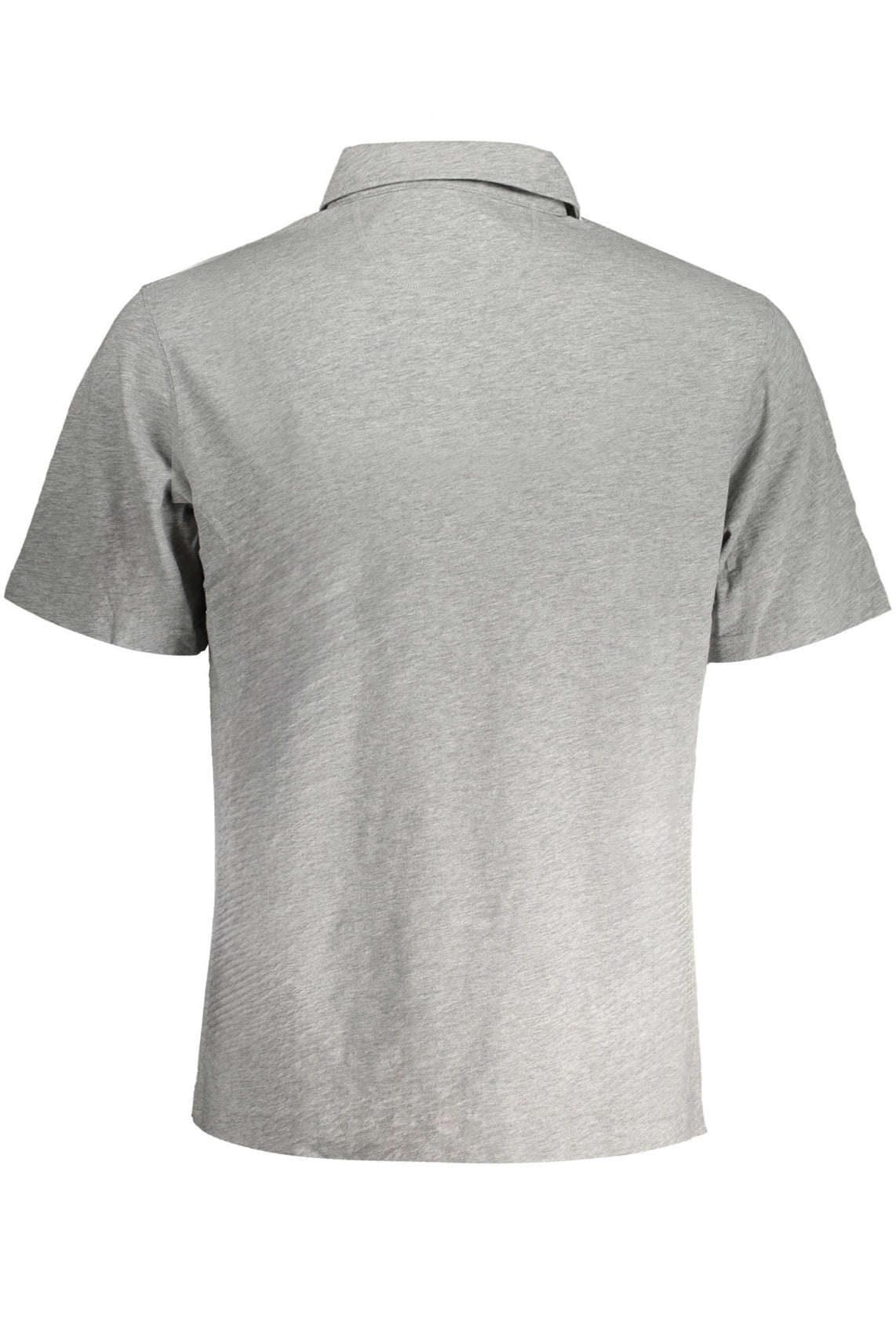 Men's gray short sleeved polo shirt