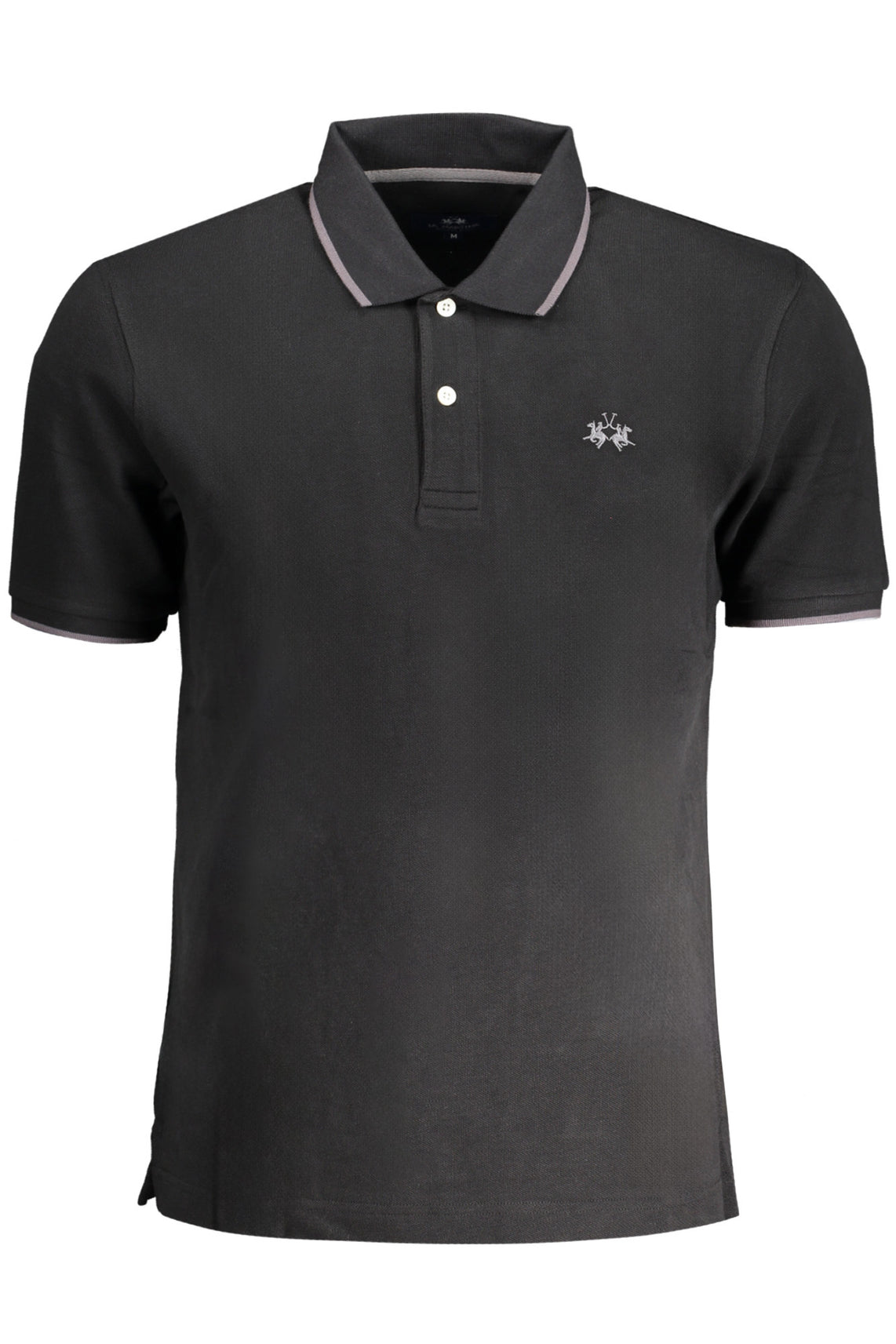 LA MARTINA LA MARTINA MEN'S BLUE SHORT SLEEVED POLO SHIRT - Nero
