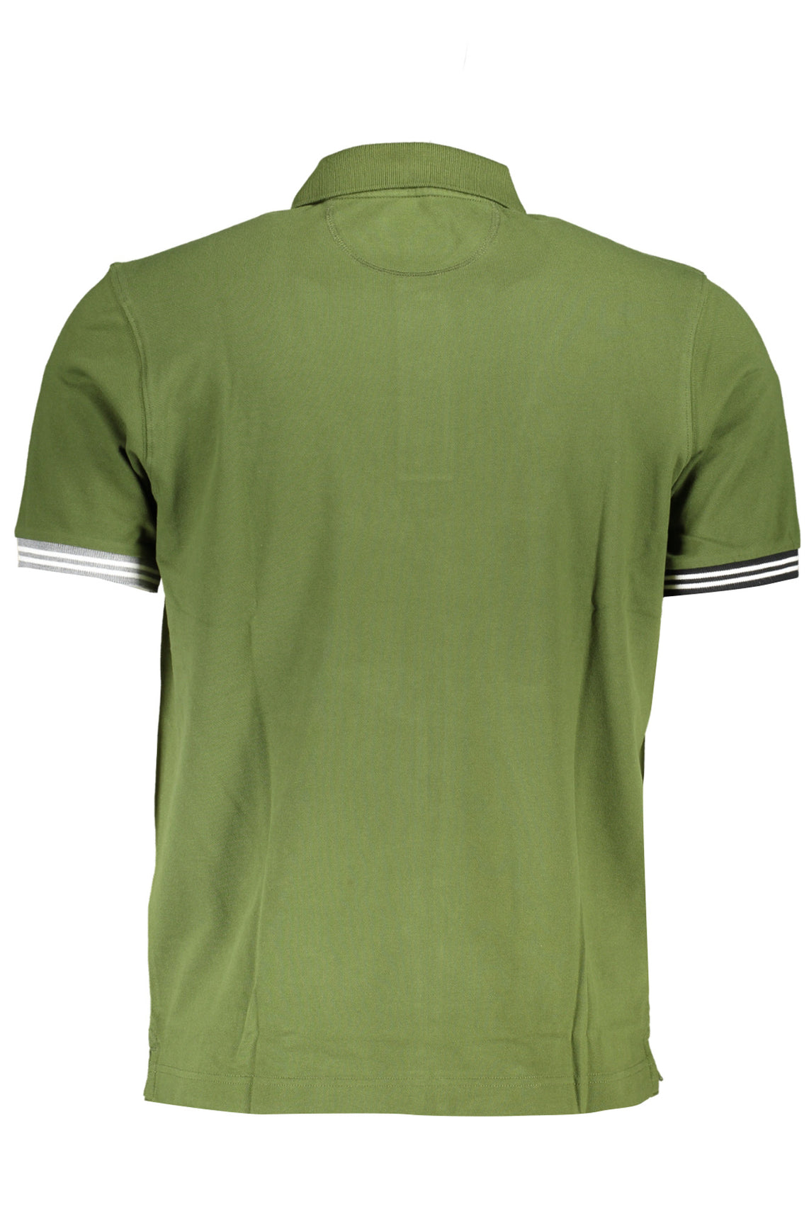 Men's green short sleeved polo shirt