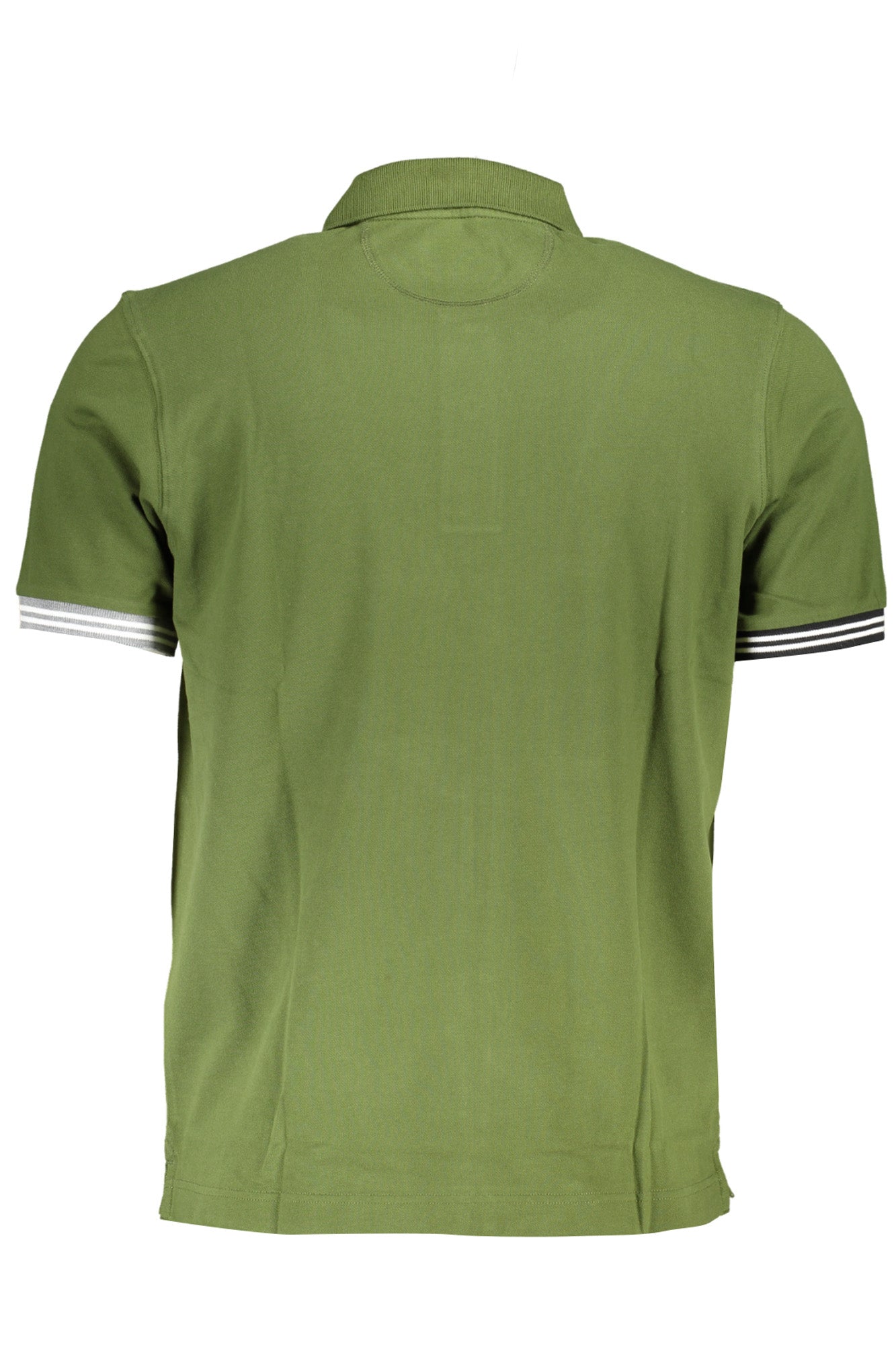 Men's green short sleeved polo shirt