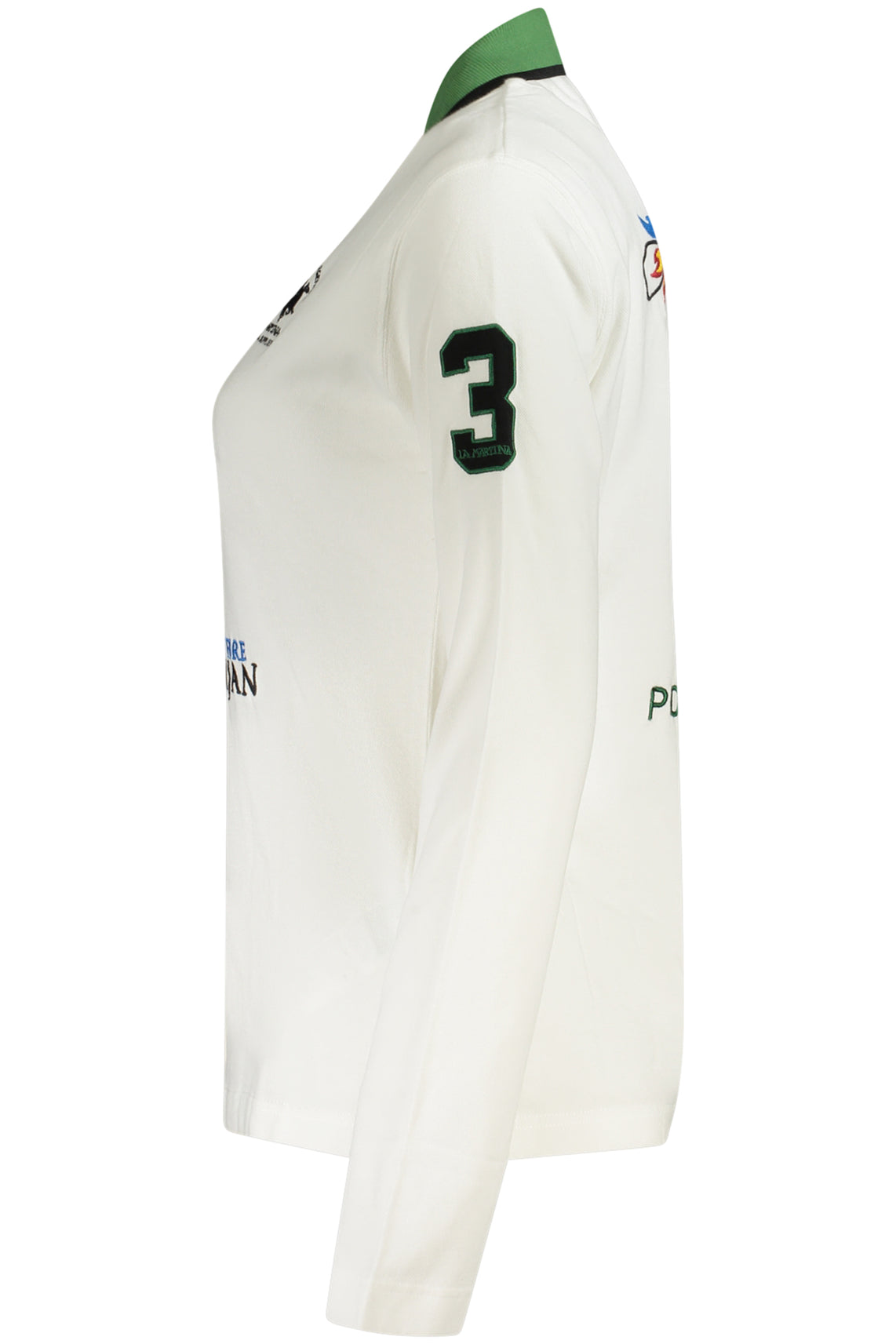 Long sleeve polo women white