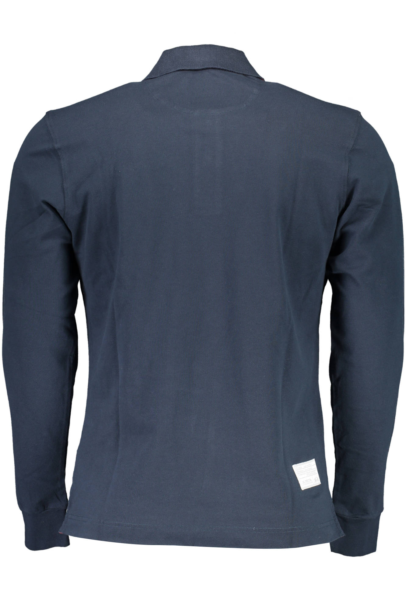 Men's long sleeved polo shirt blue