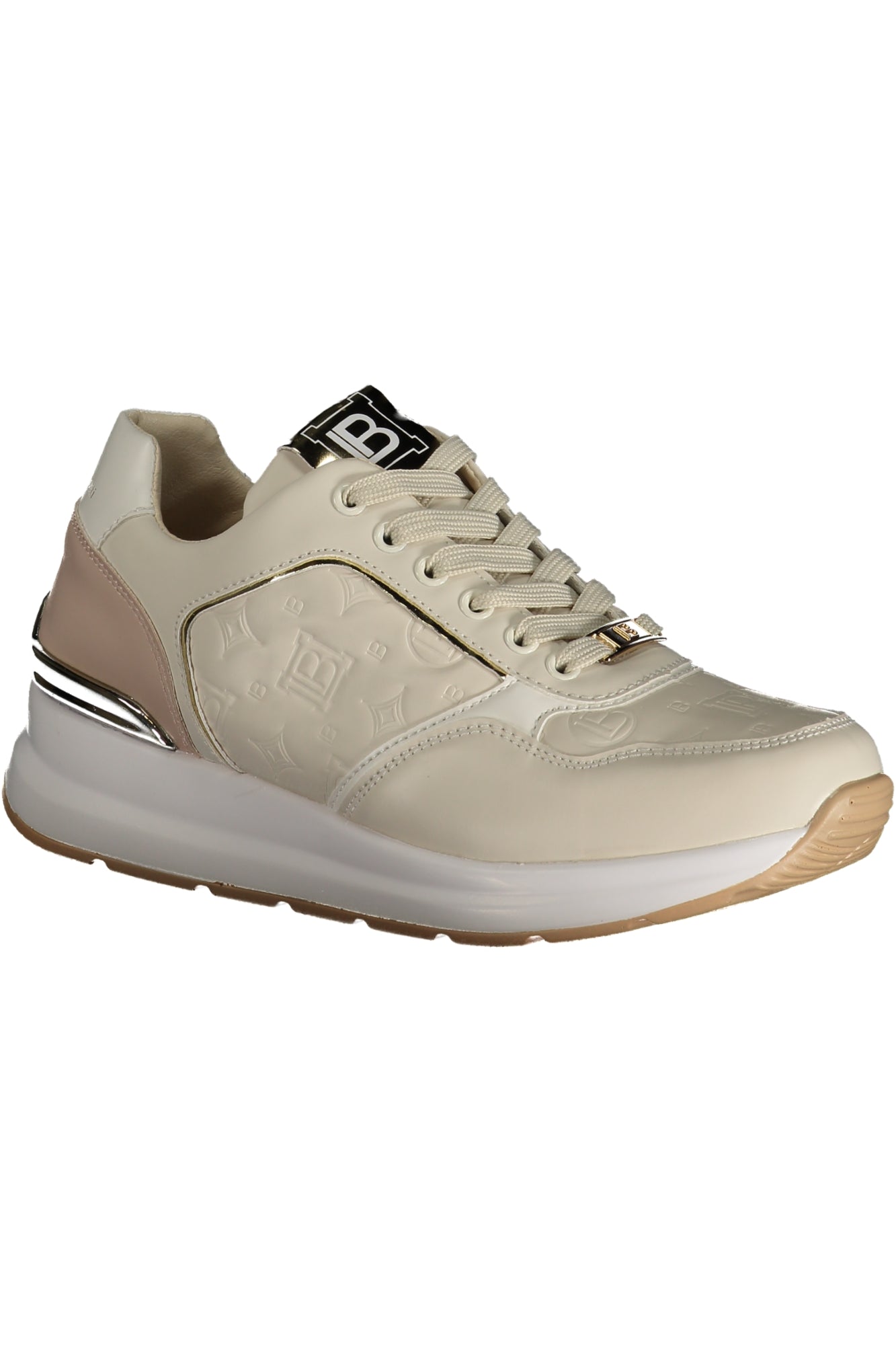 Beige women's sports shoes