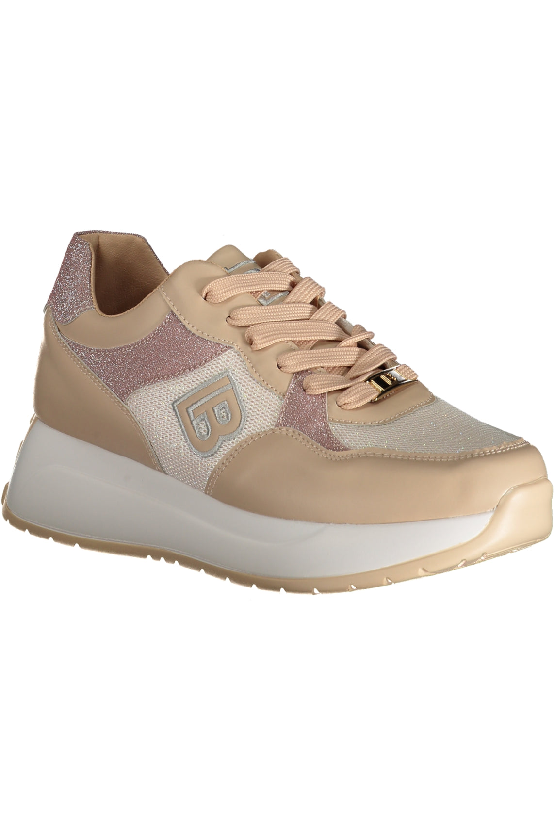 Beige women's sports shoes