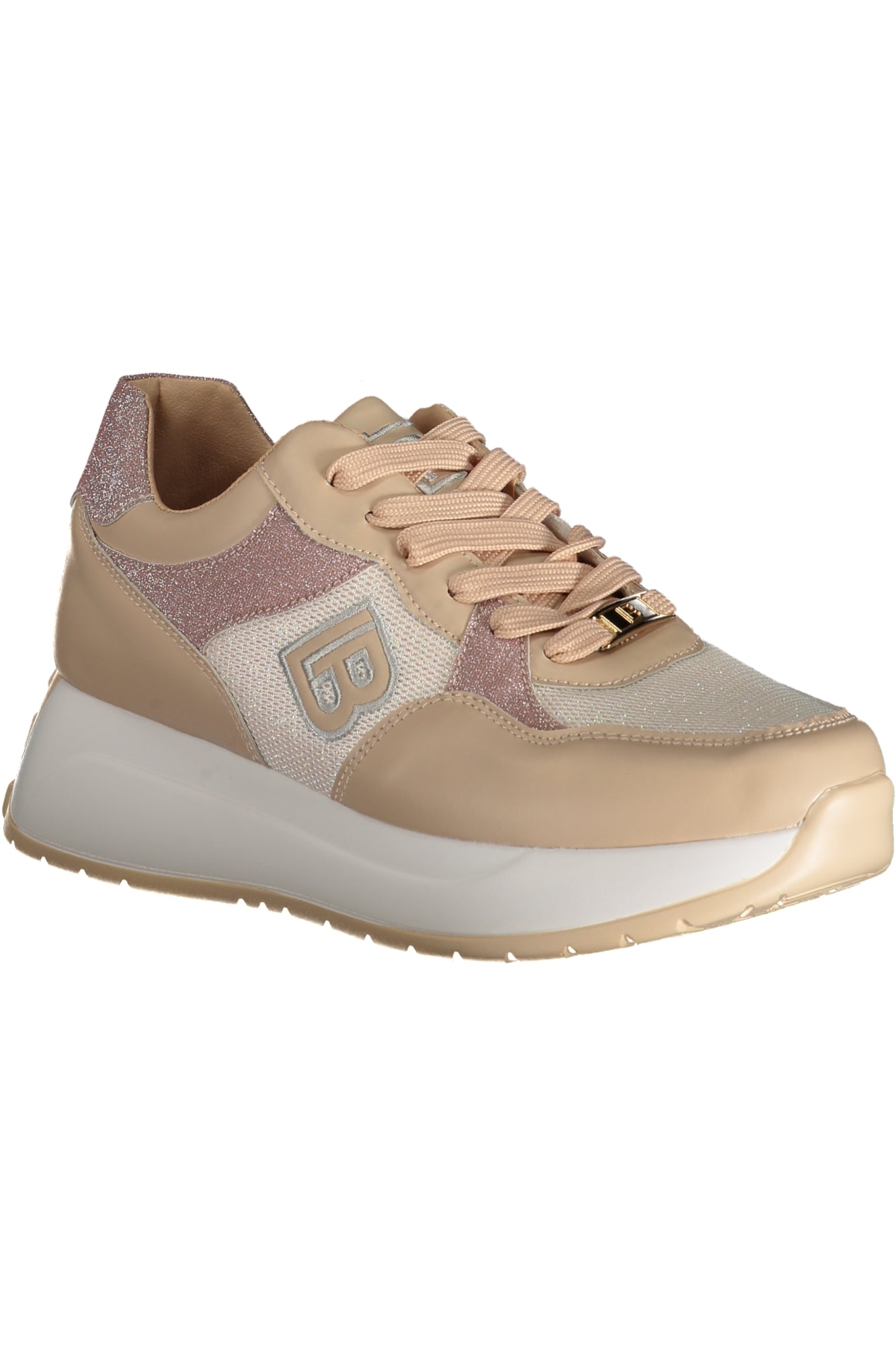 Beige women's sports shoes