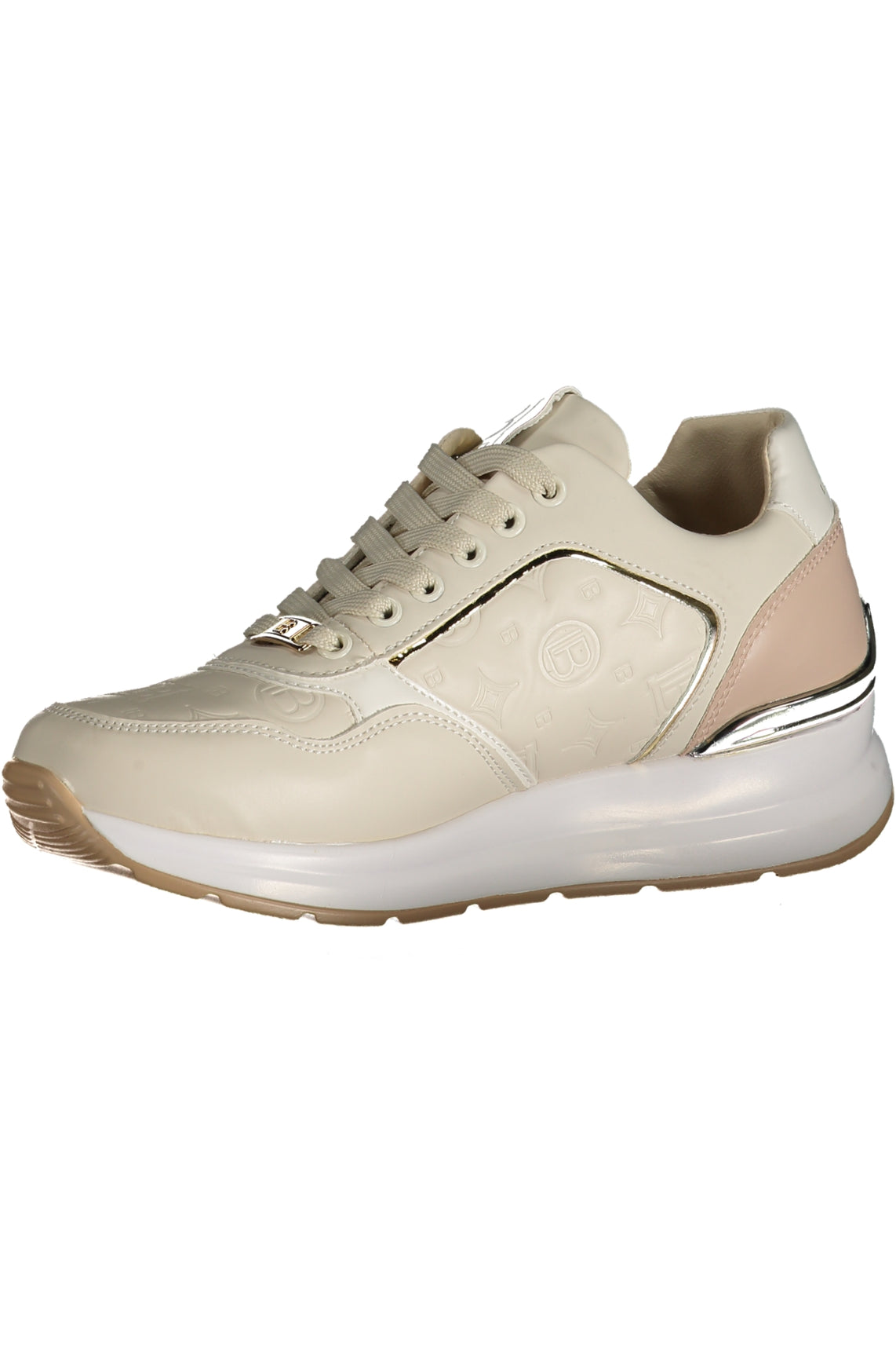 Beige women's sports shoes