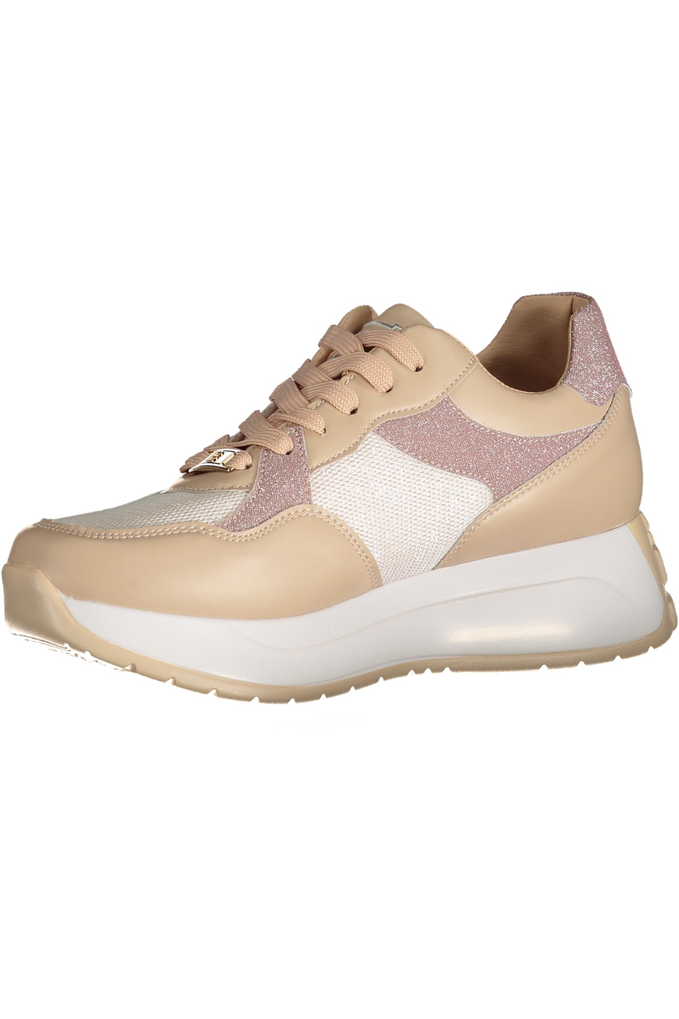 Beige women's sports shoes